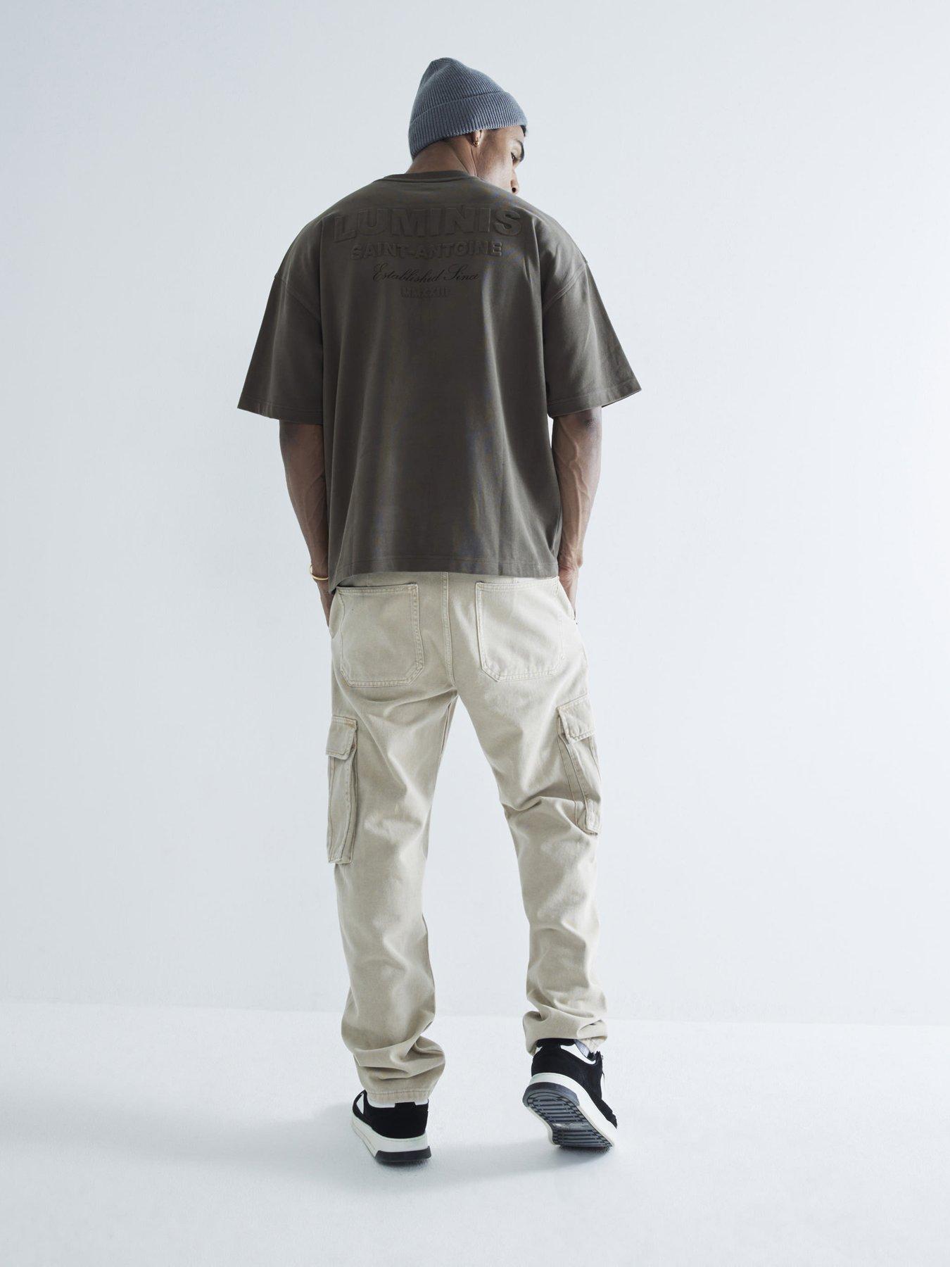 Image 3 of 5 of River Island Oversized Luminis Embossed T-shirt