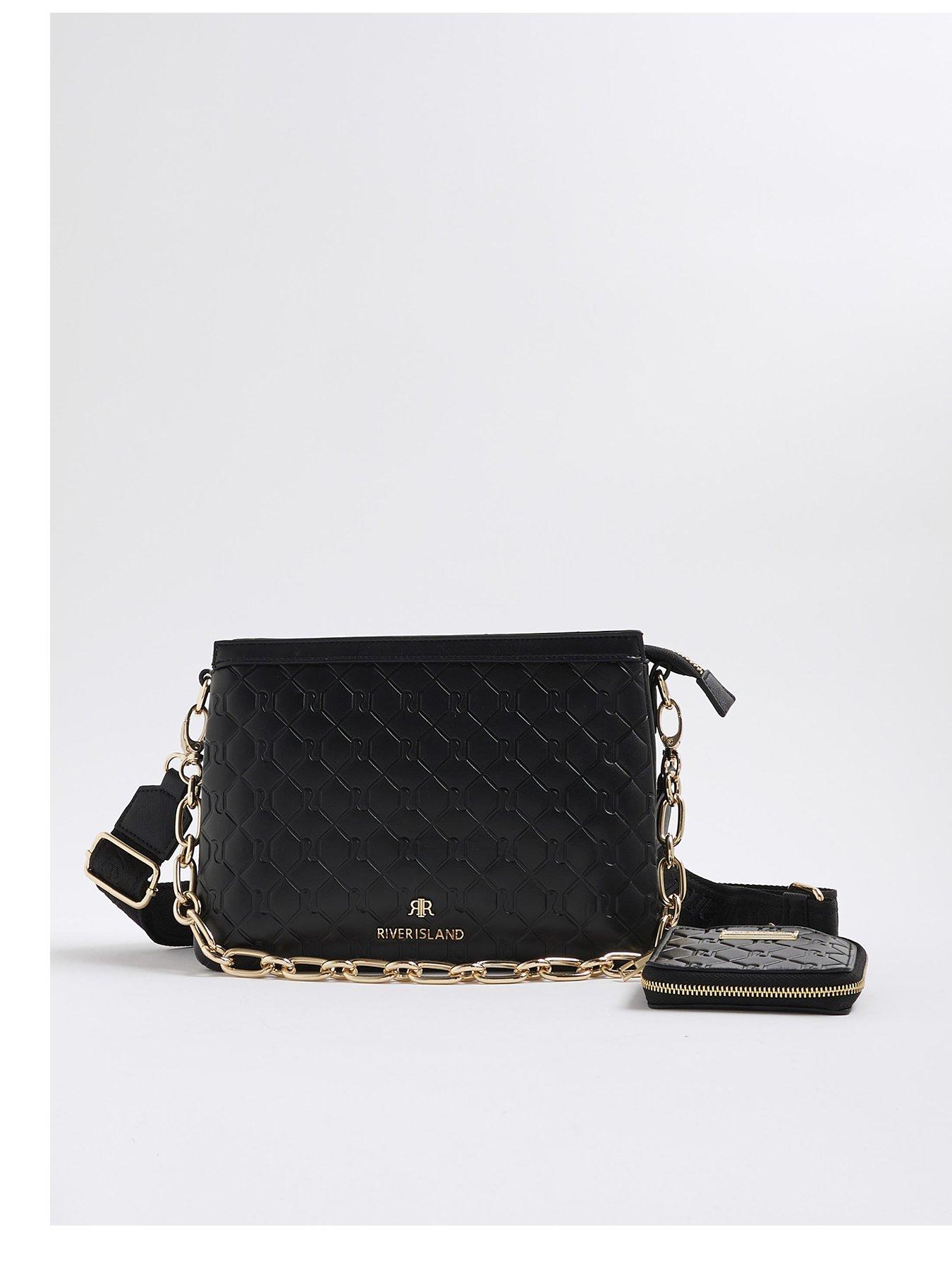 undefined Embossed Monogram Chain Cross Body Bag