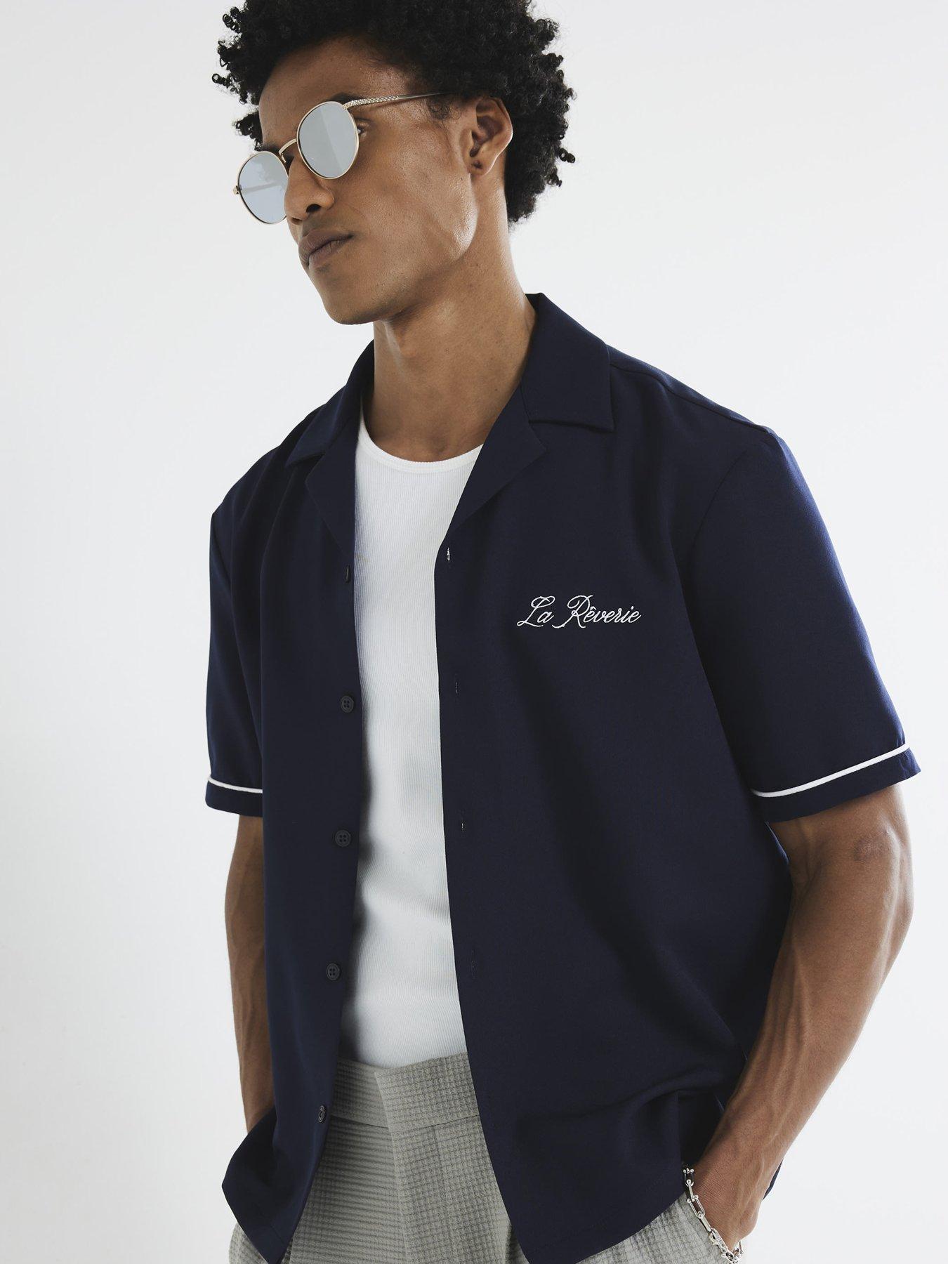 undefined Short Sleeve Embroidered Shirt