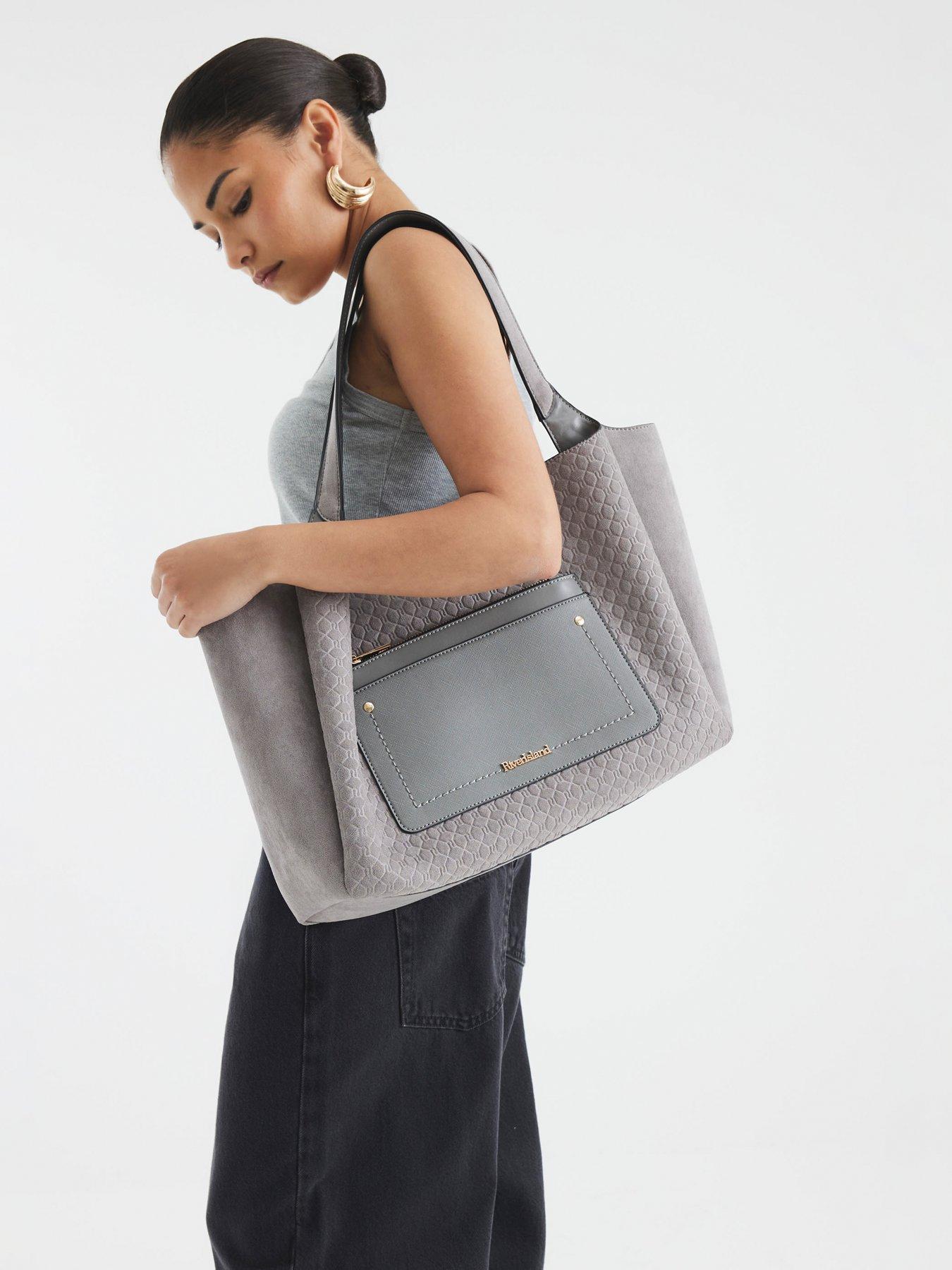River Island Pocket Front Embossed Shopper Bag