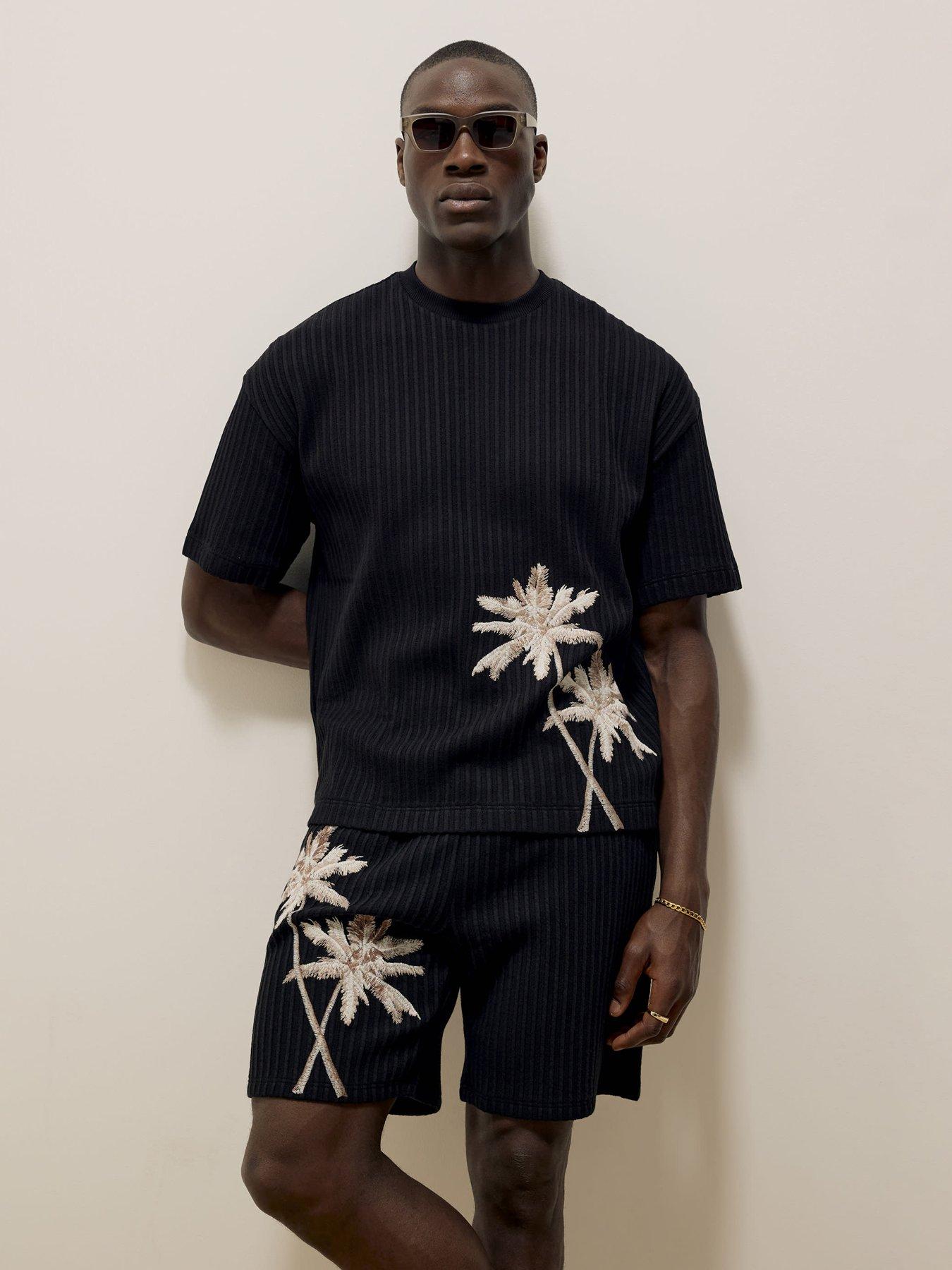 undefined Oversized Plisse Palm Tee T-shirt