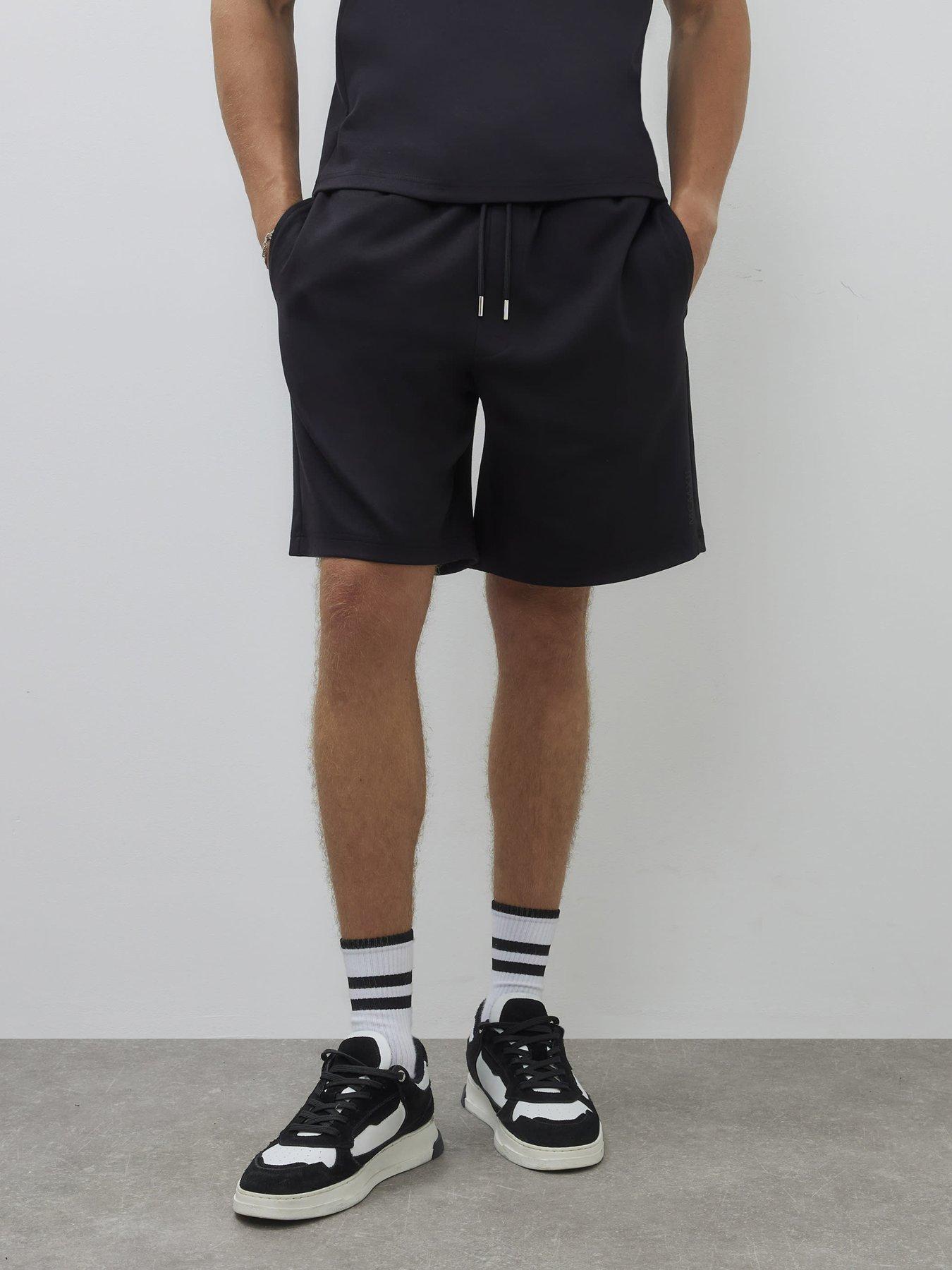 Image 1 of 4 of River Island Regular Fit Drawstring Jersey Shorts