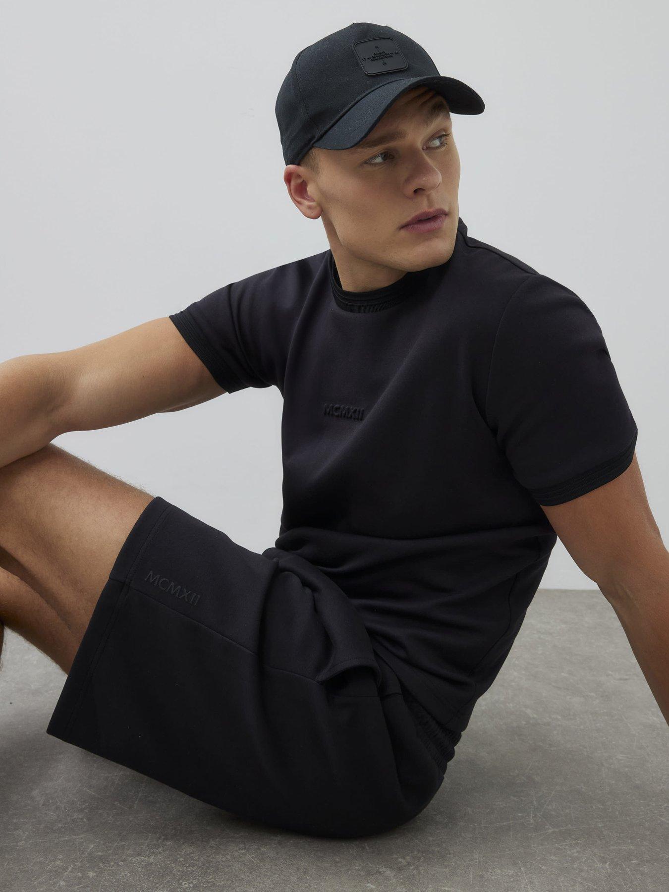 Image 4 of 4 of River Island Regular Fit Drawstring Jersey Shorts