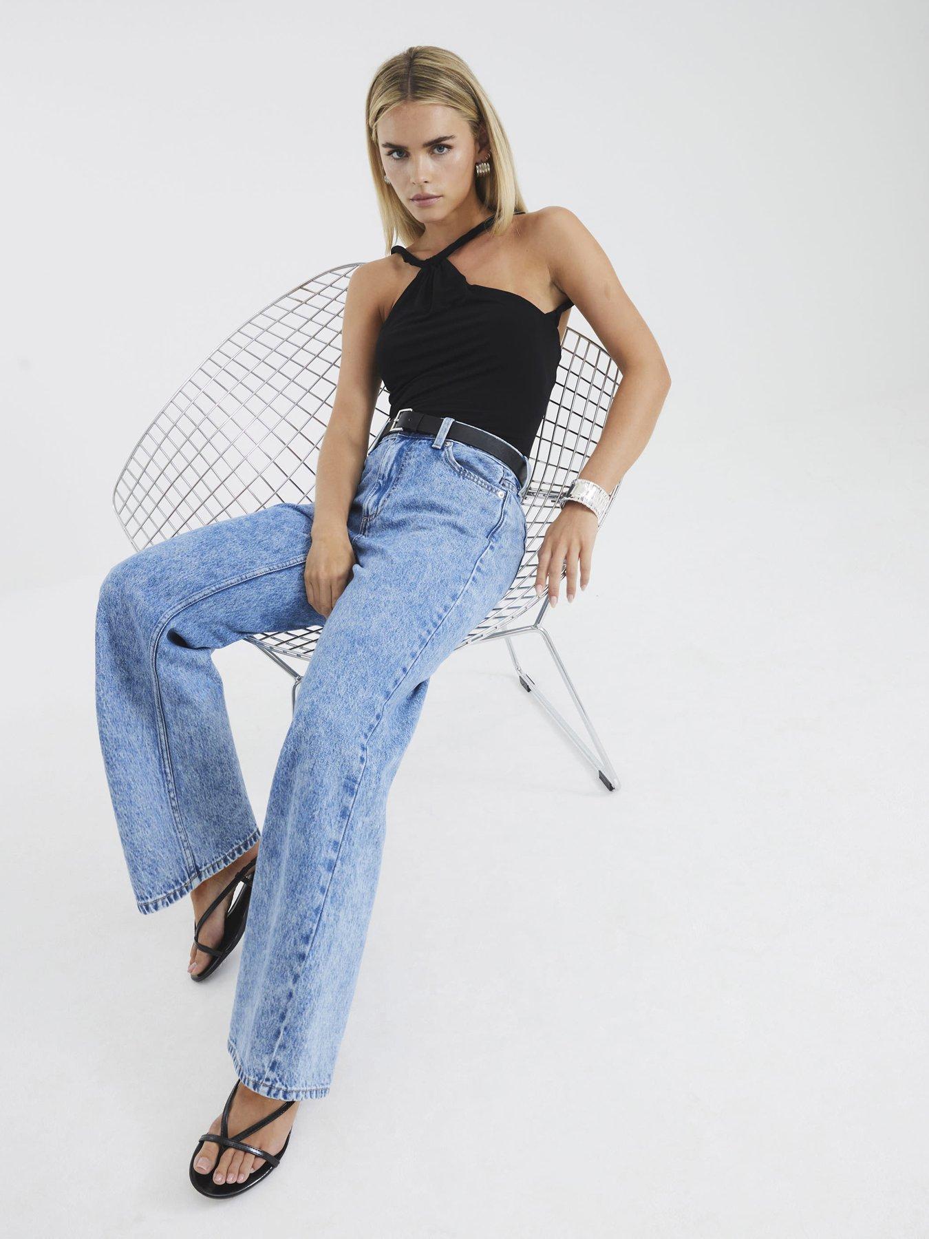 undefined Petite Relaxed Straight Leg Jeans