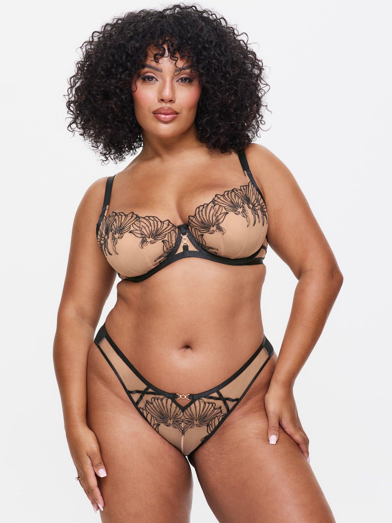 Ann Summers Incensing Non-Padded Fuller Bust Balcony Bra - Black