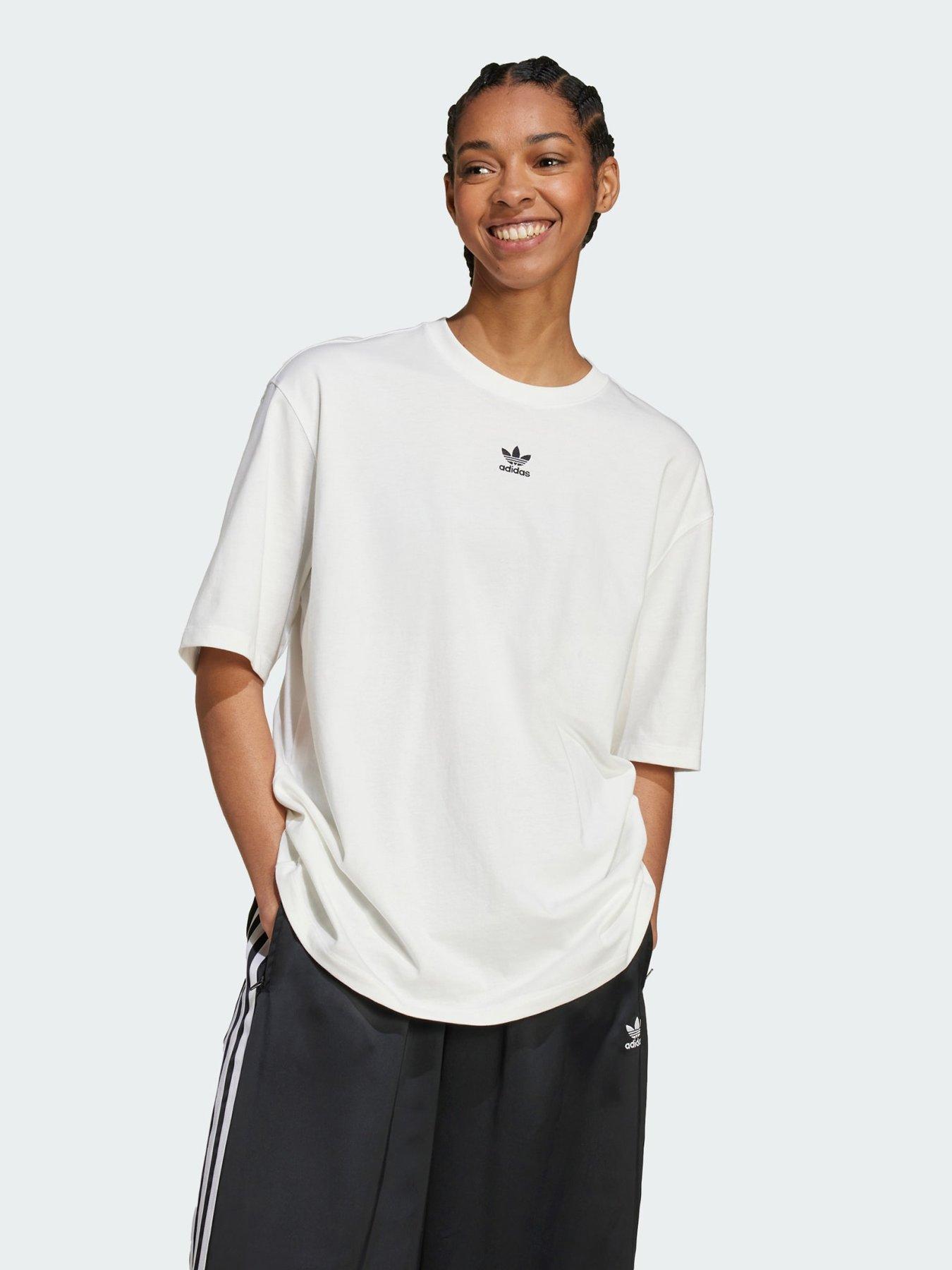 adidas Originals Essentials Boyfriend Tee, White, Size 2Xl, Women