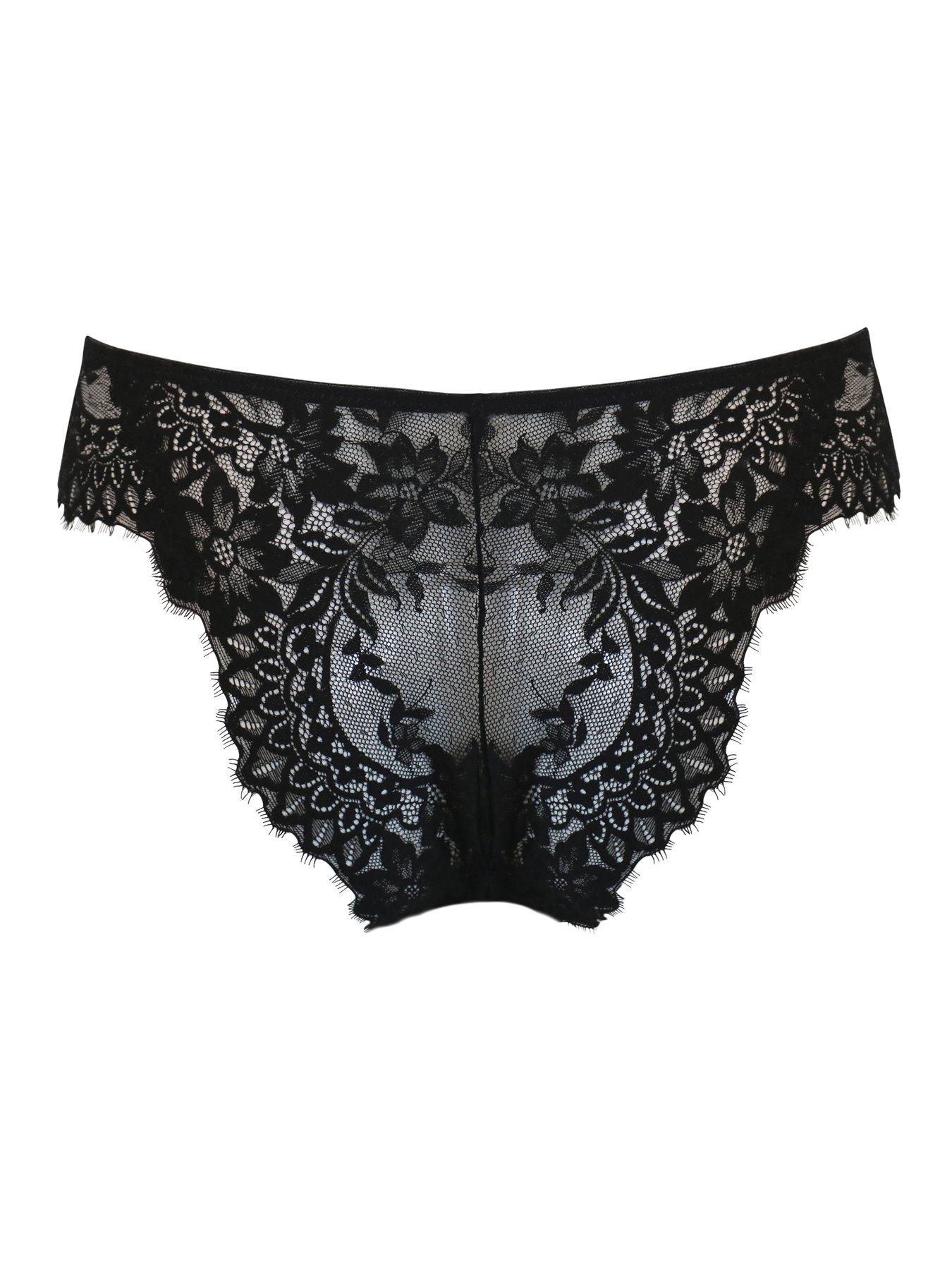 Image 4 of 4 of Pour Moi Nova Eyelash Lace Cheeky Brazilian Brief