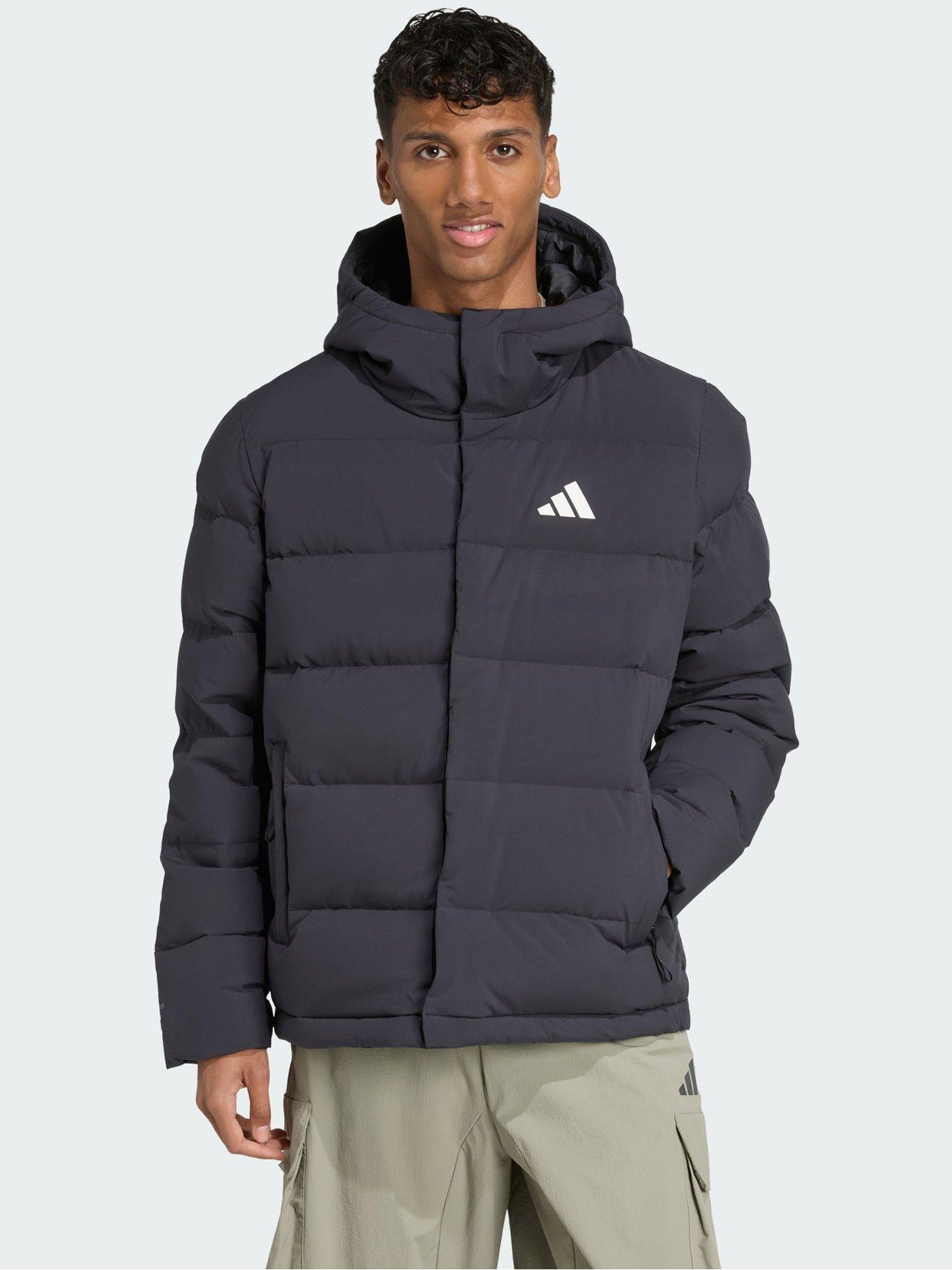 Image 1 of 5 of adidas Helionic CLIMAWARM Hooded Down Jacket