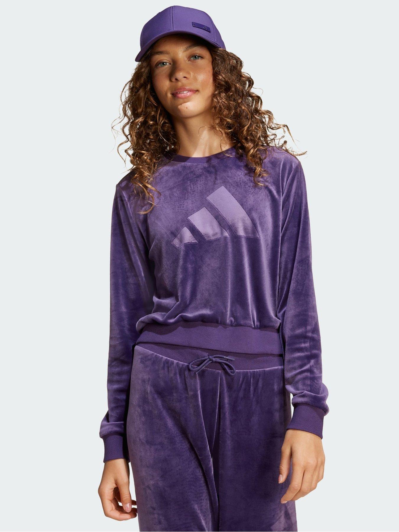 adidas Girl Holiday Glam Cropped Sweatshirt