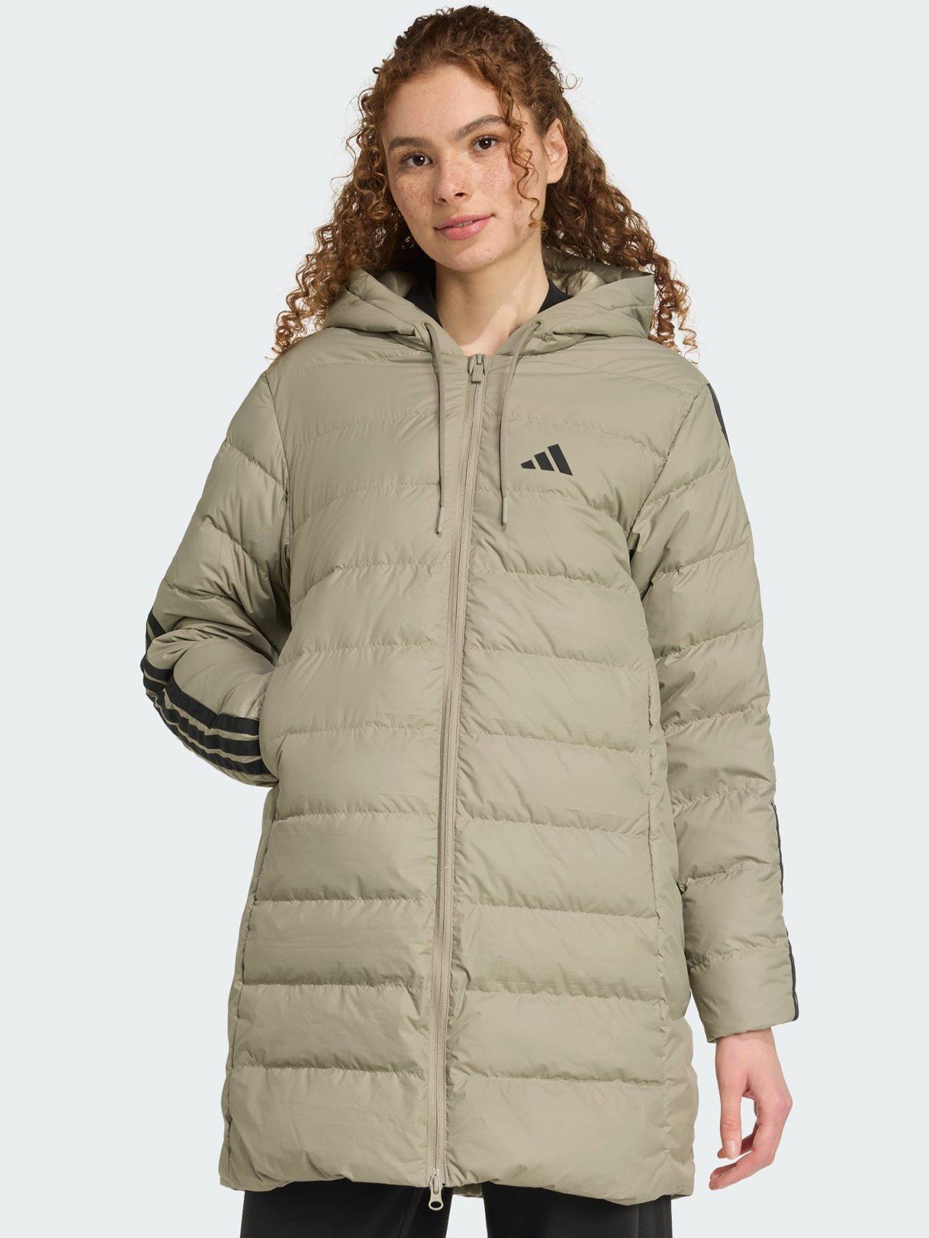 Adidas Essentials Climawarm 3-Stripes Light Down Hooded Parka