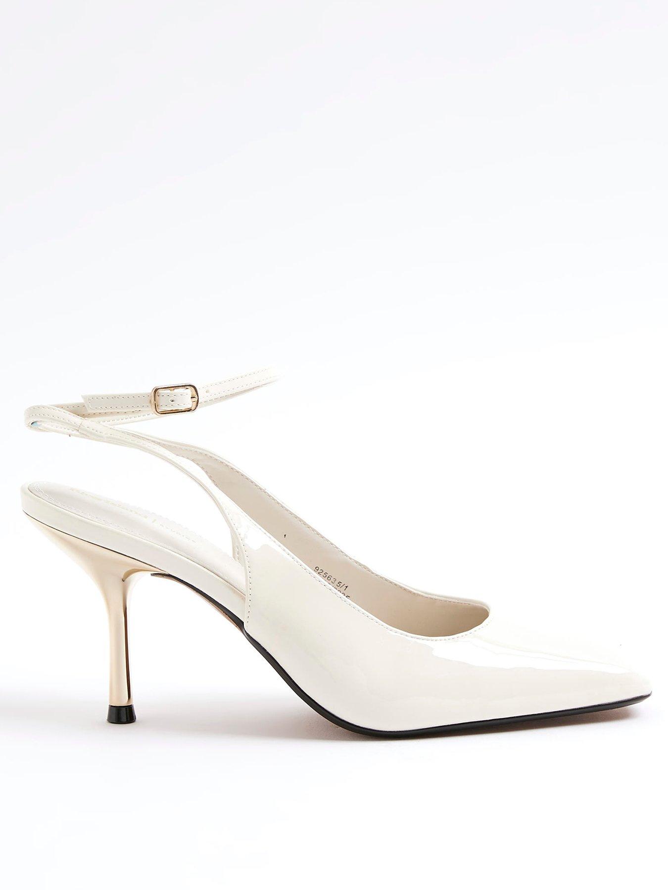 undefined Pointed Toe Sling Back Court Heels