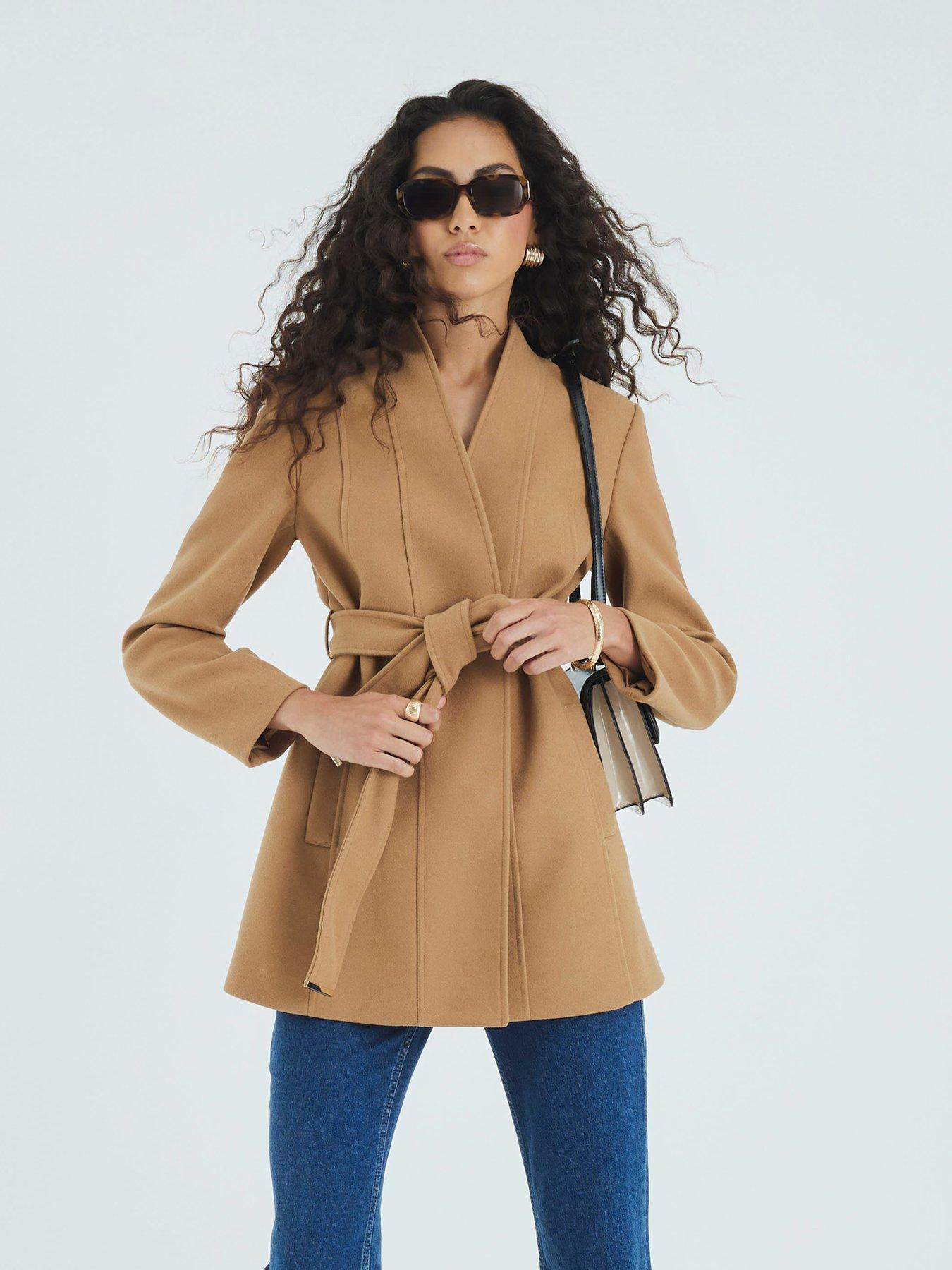 River Island Short Belted Wrap Coat Very
