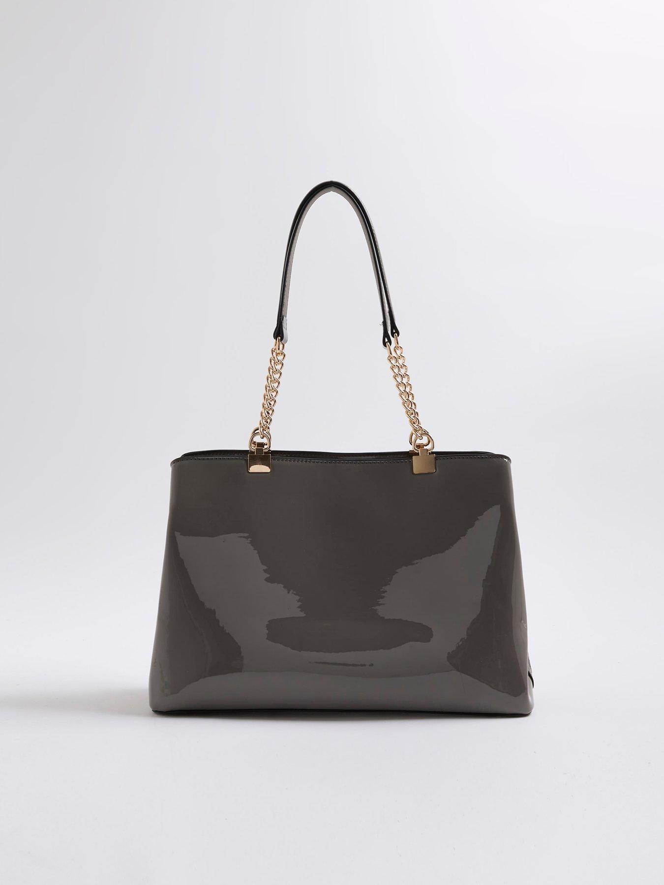 Image 4 of 5 of River Island Chain Handle Embossed Tote Bag