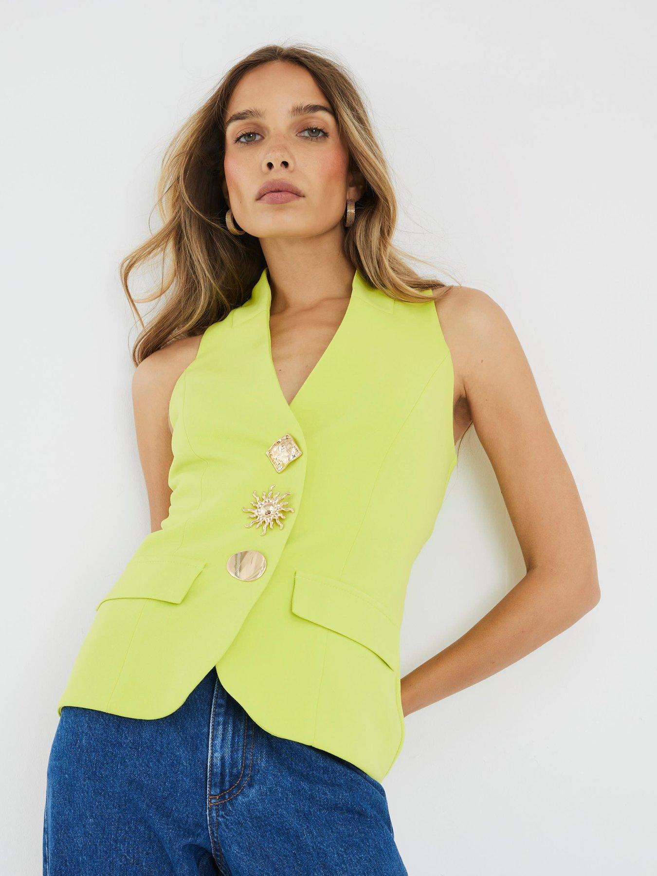 undefined Sleeveless Button Detail Waistcoat
