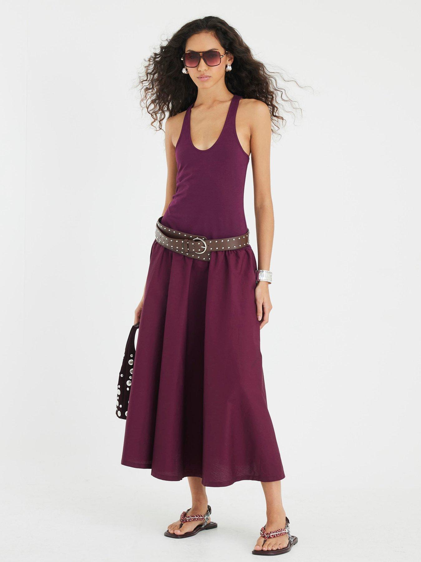 undefined Sleeveless Scoop Neck Maxi Dress