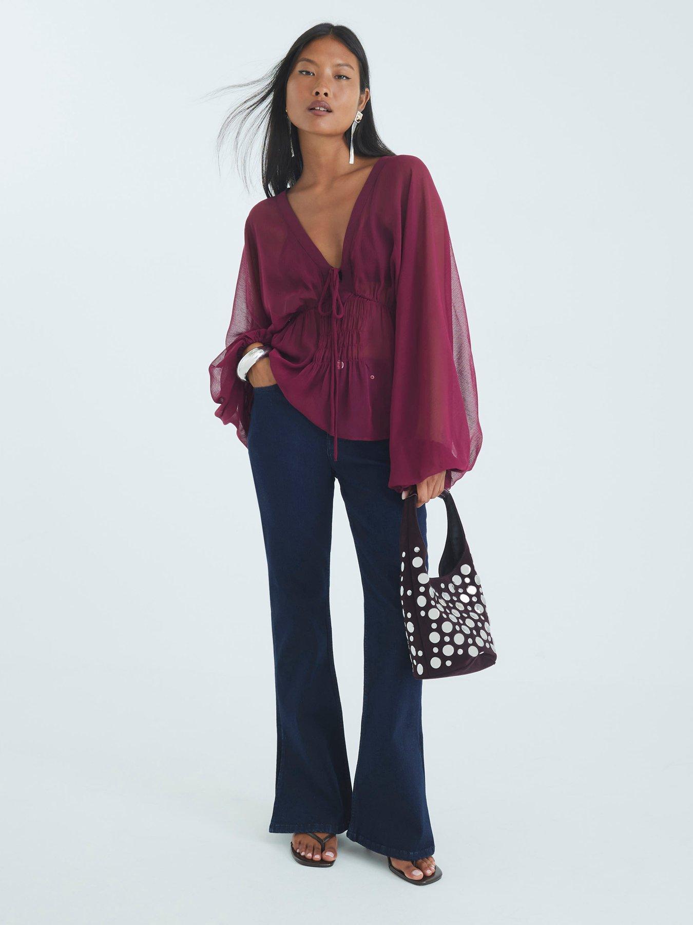 undefined Petite Flared Jeans