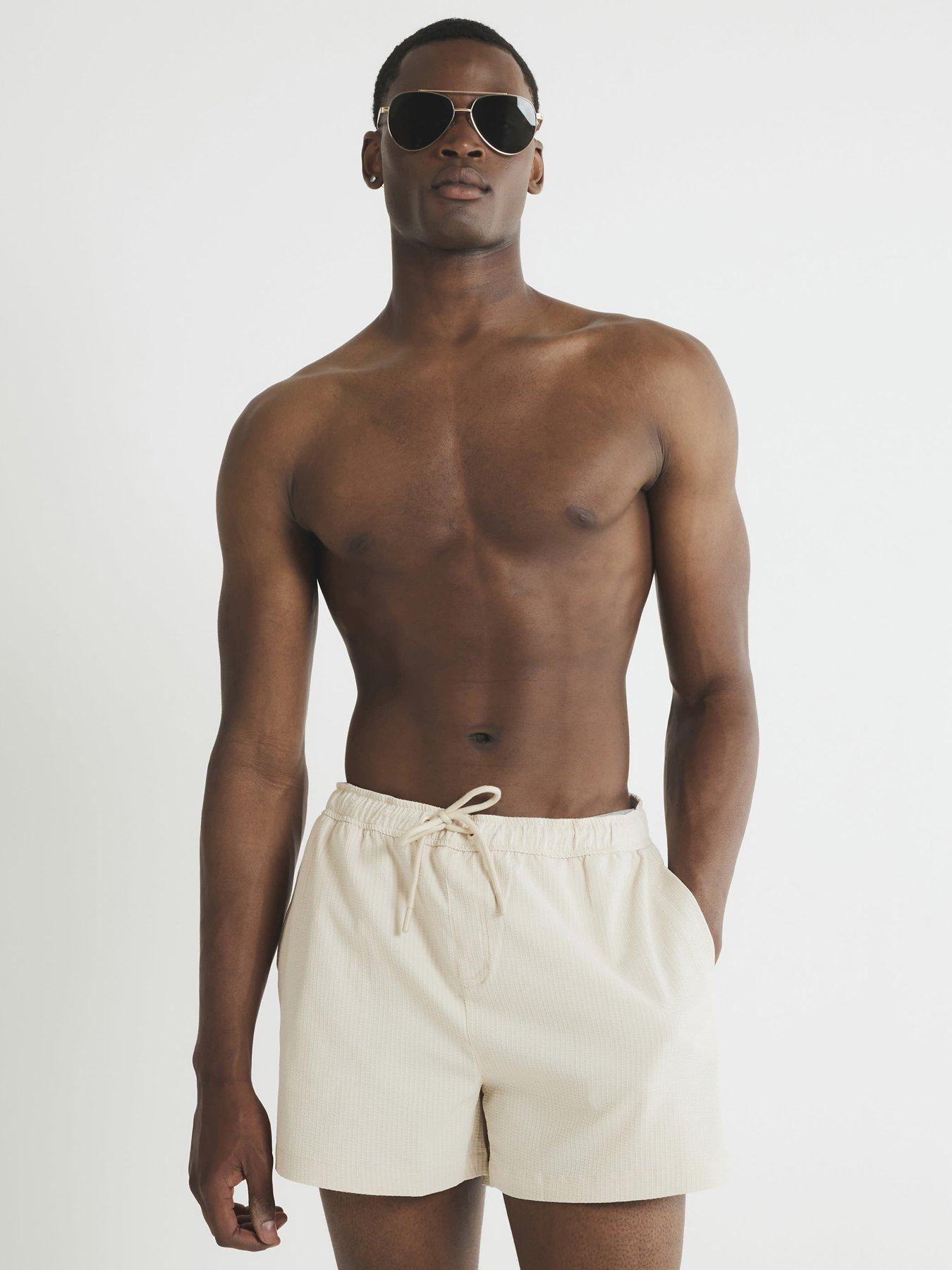 River Island Multipack Swim Shorts, Khaki, Size Xl, Men