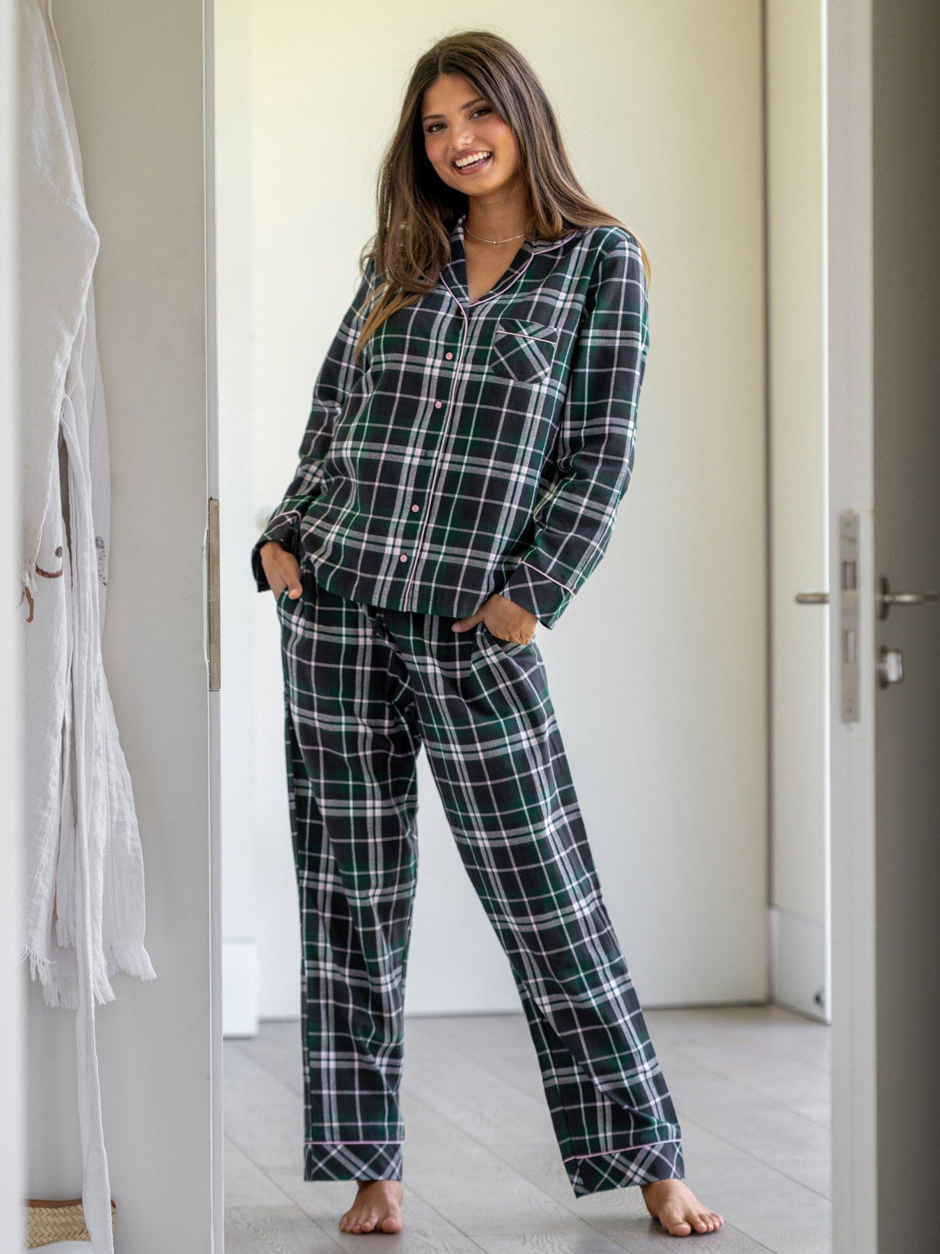 Pour Moi Cosy Check Brushed Cotton Pyjama Gift Set
