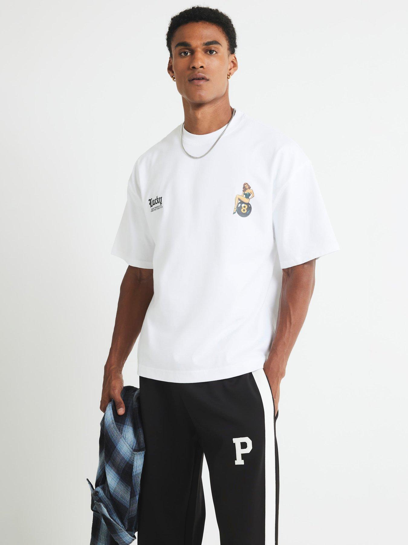 undefined Oversized Fit Pinup Lucky T-shirt - White