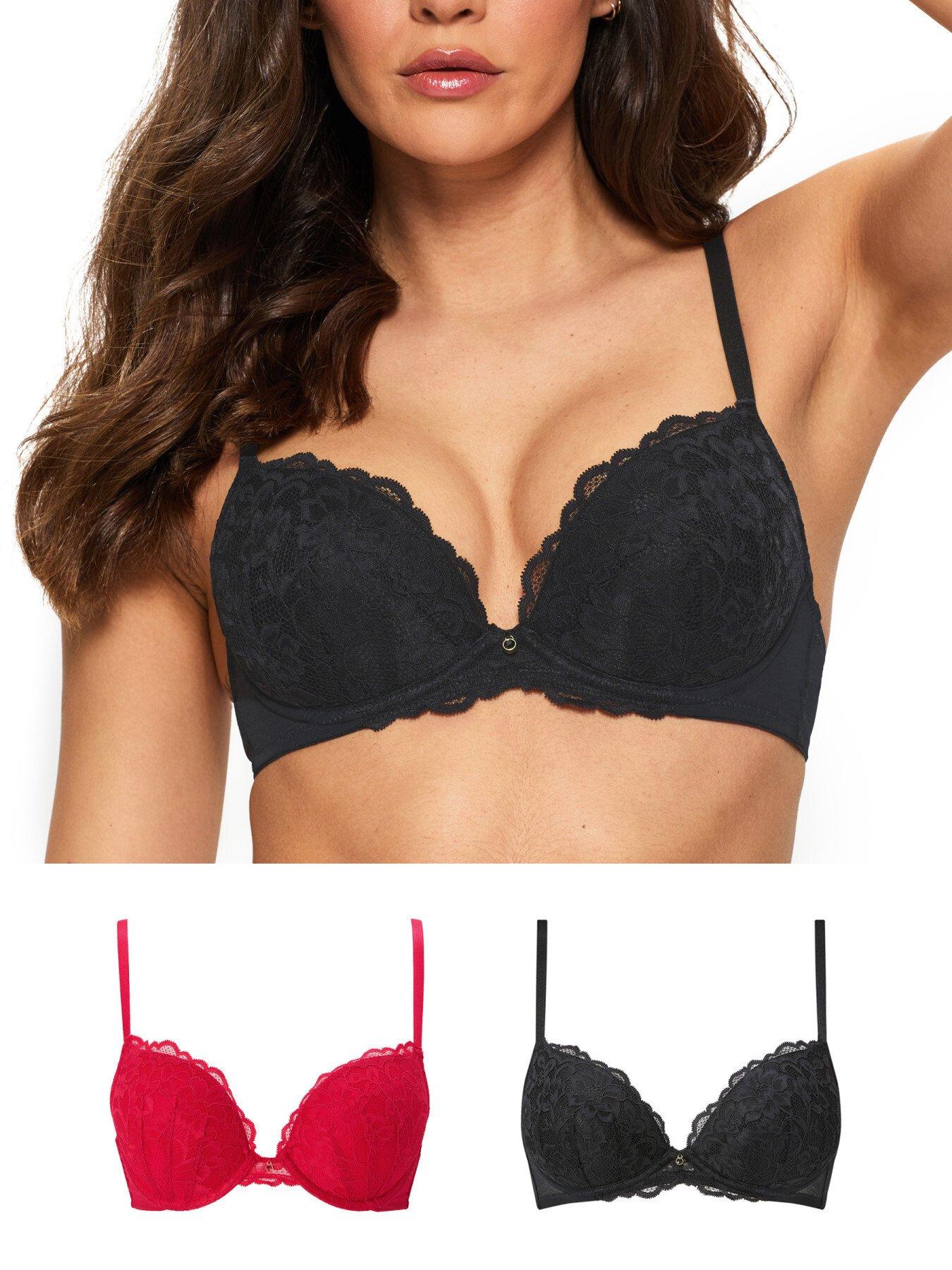 undefined Sexy Lace Padded Plunge 2 Pack