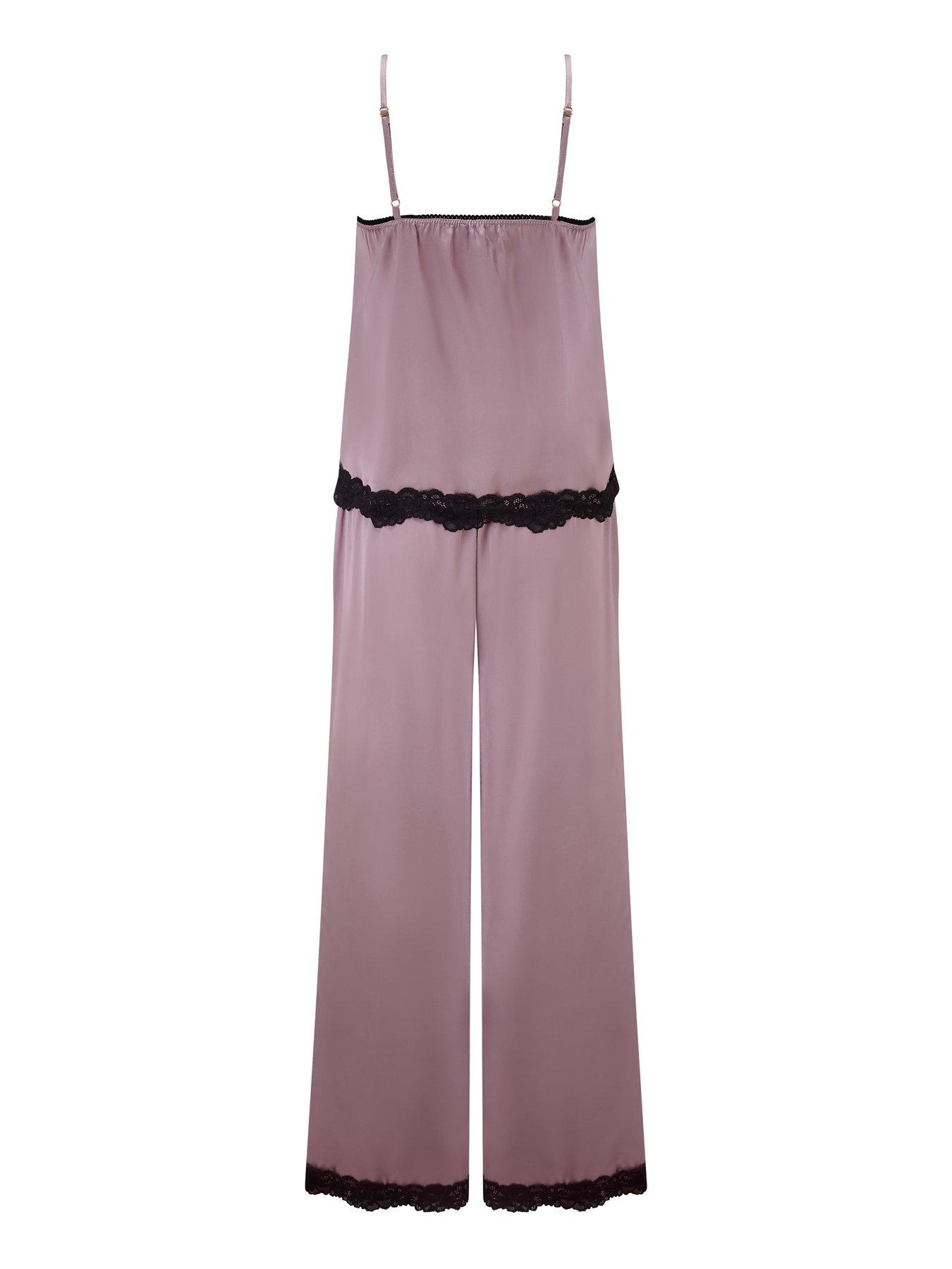 Image 4 of 4 of Pour Moi Dusk Satin and Lace Cami and Trouser Pyjama Set