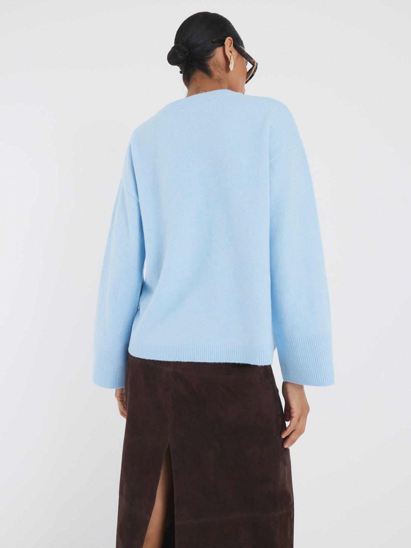 Image 2 of 4 of River Island Crew Neck Knitted Jumper - Blue