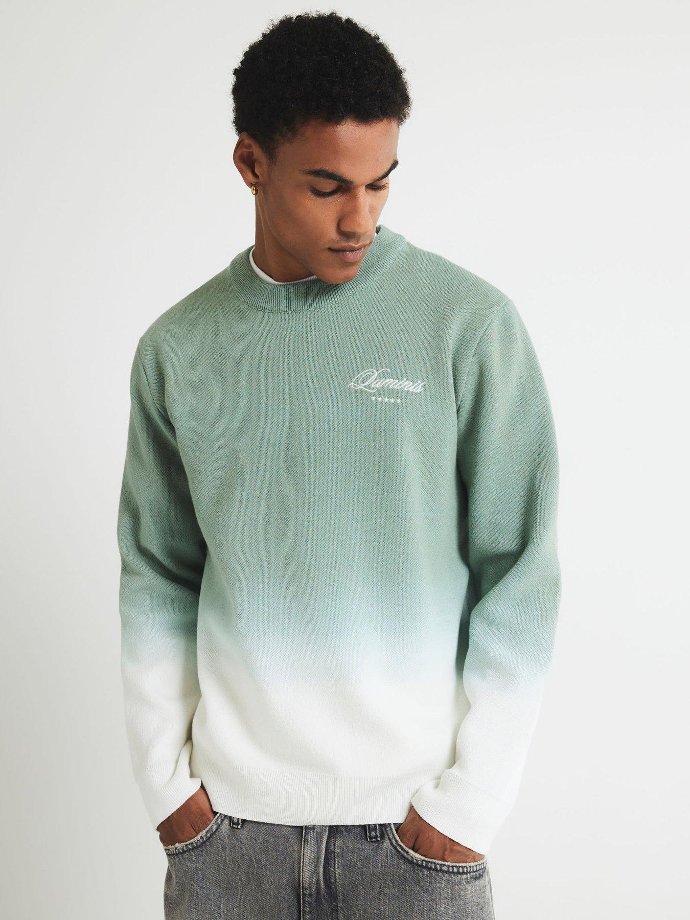 undefined Regular Fit Ombre Jumper - Green
