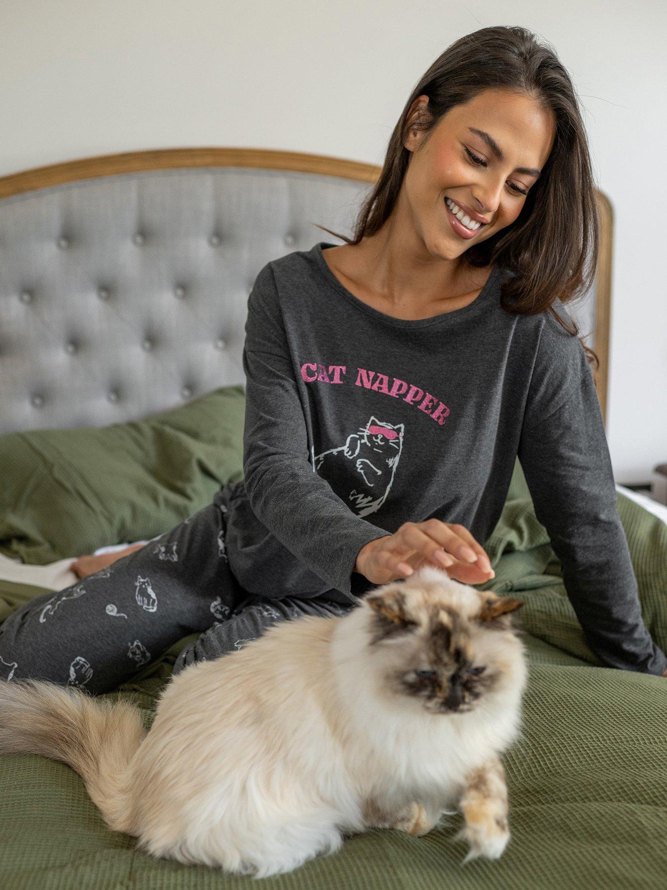 pour-moi-jersey-cotton-cat-pyjama-set