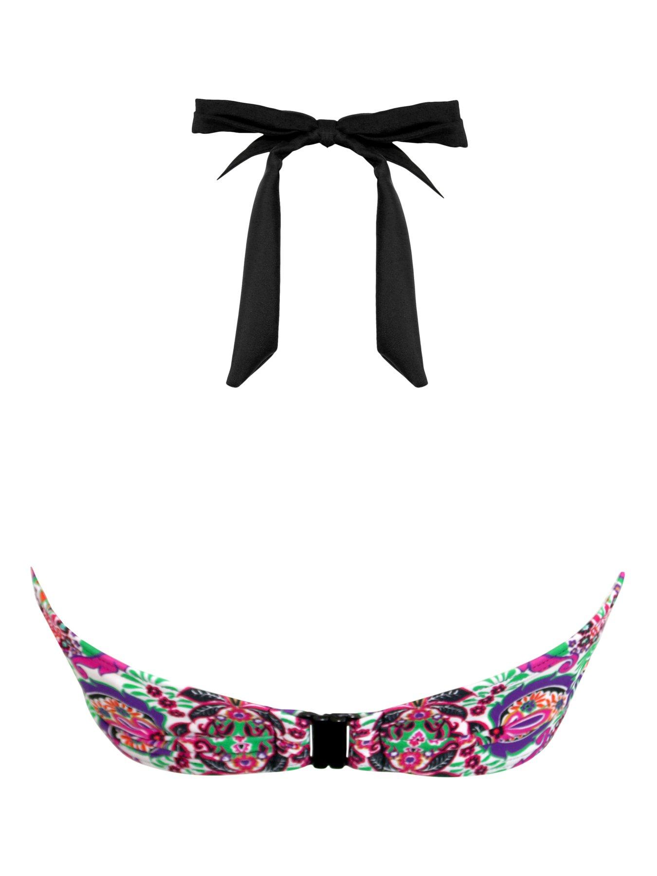 Image 4 of 4 of Pour Moi Maldives Non-Wired Longline Removable Cup Halter Top - Multi&nbsp;