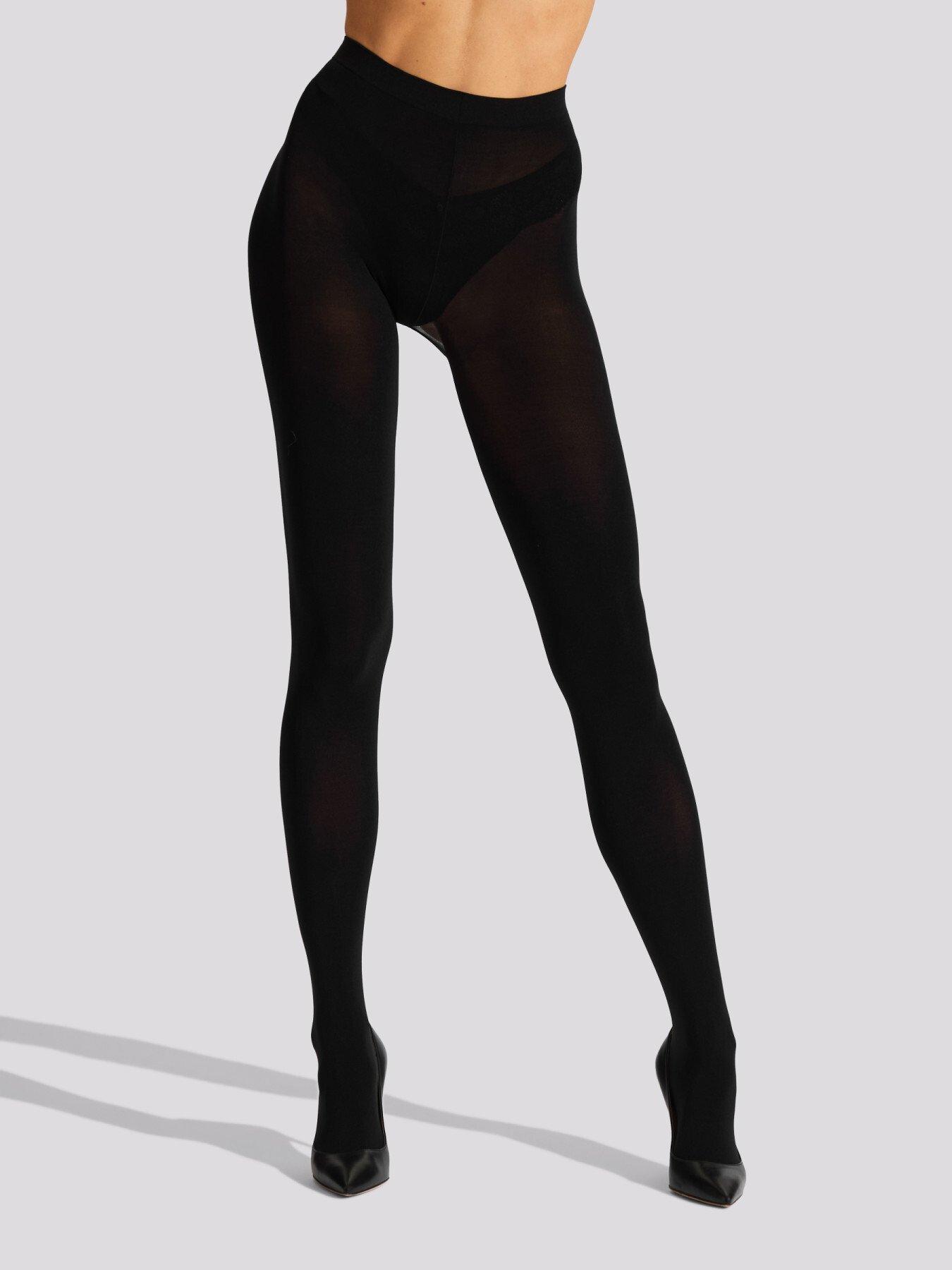 Image 1 of 3 of Ann Summers Opaque Crotchless Tassel Back Tights