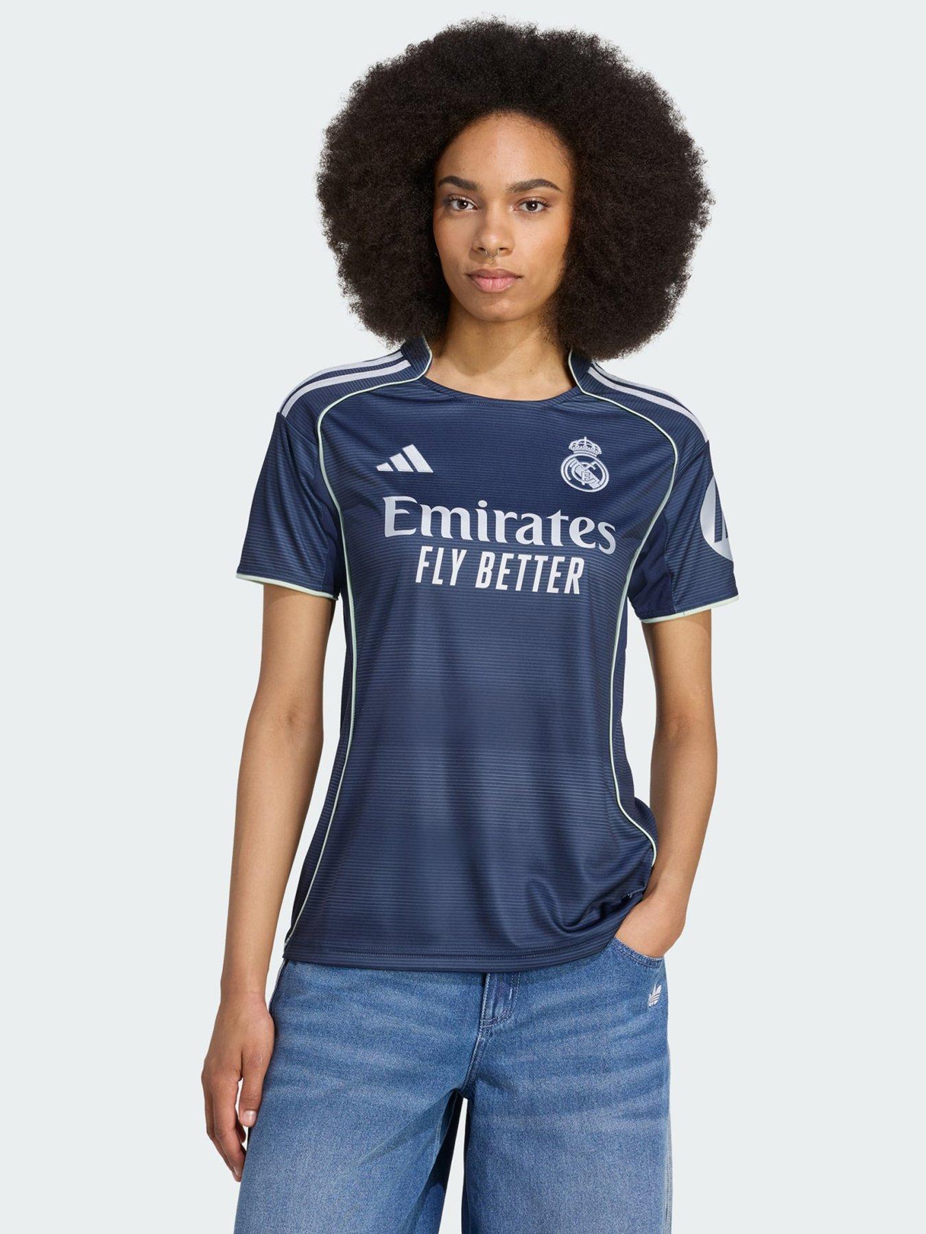 adidas Real Madrid 25/26 Away Jersey, Blue, Size Xs, Women