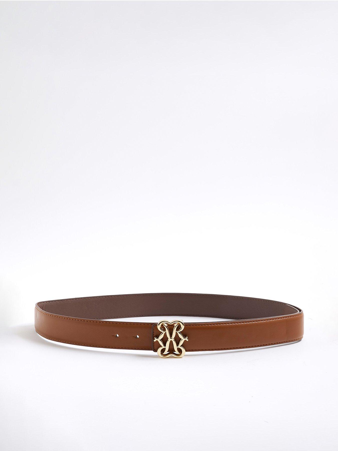 River Island Ri Swirl Buckle Belt - Brown