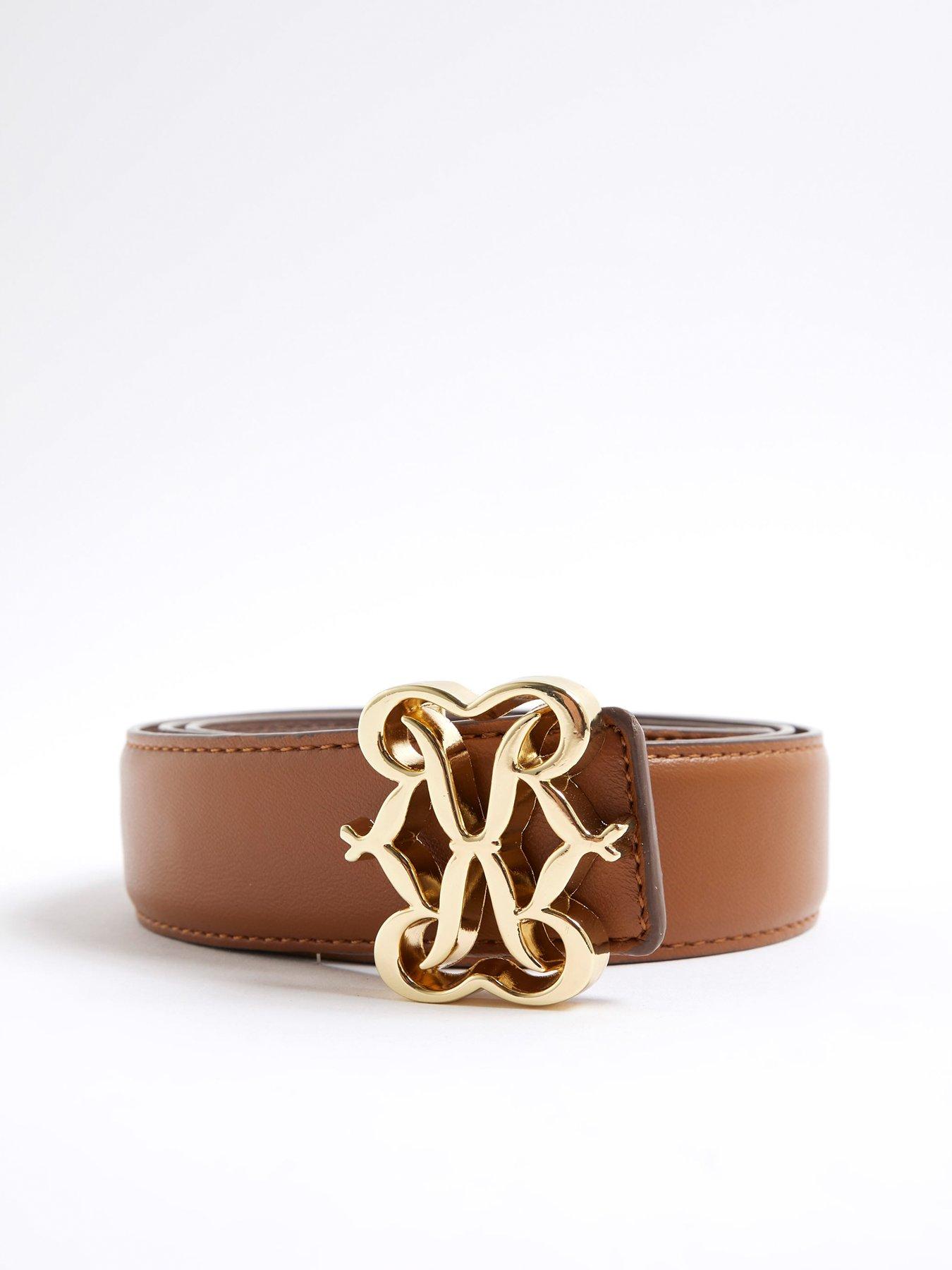 Image 2 of 3 of River Island Ri Swirl Buckle Belt - Brown