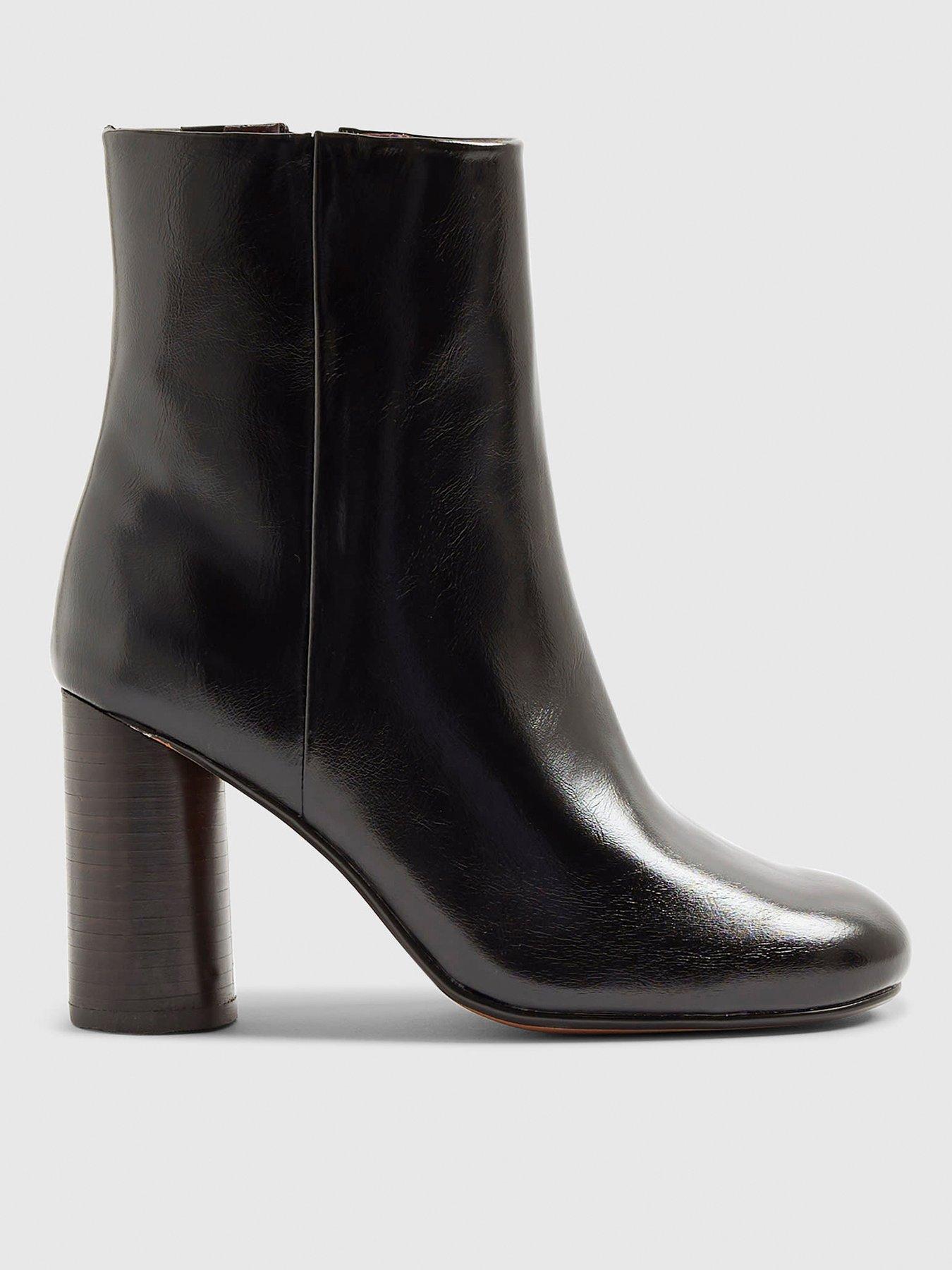 River Island Round Heeled Ankle Boots - Black