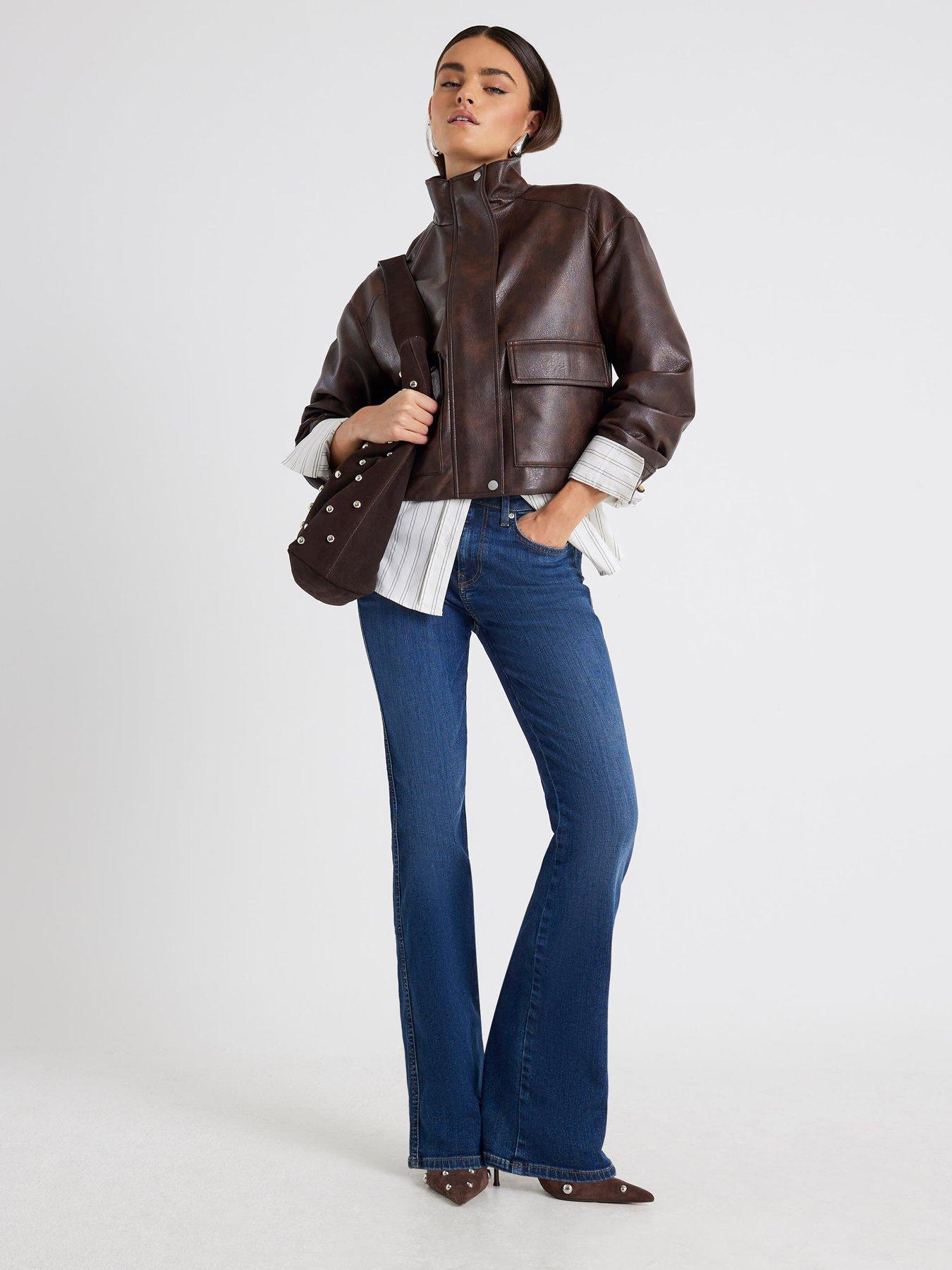 River Island Mid Rise Bootcut Jeans - Blue