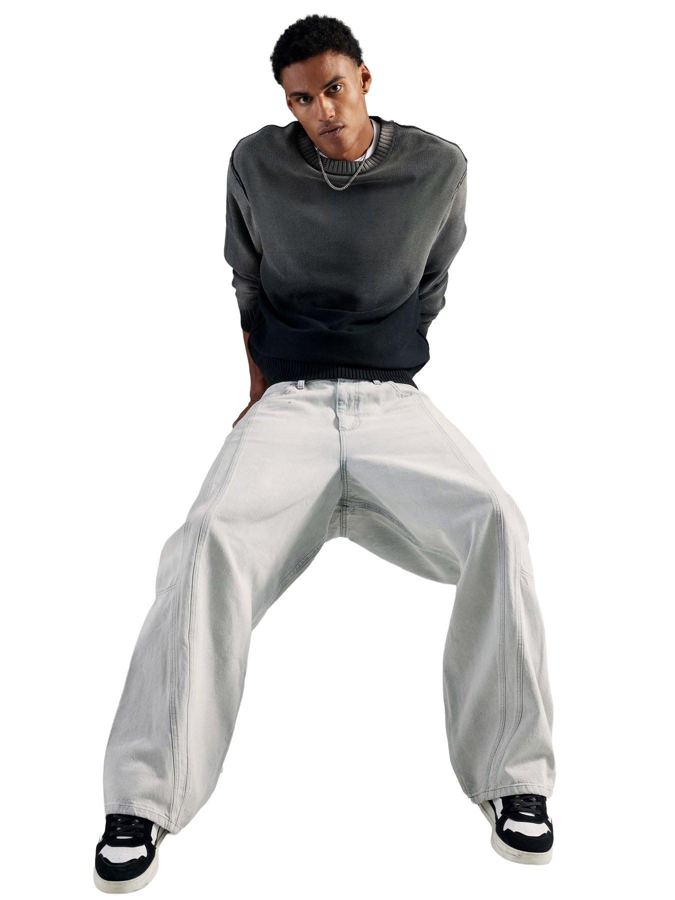 River Island Super Baggy Jeans - Grey