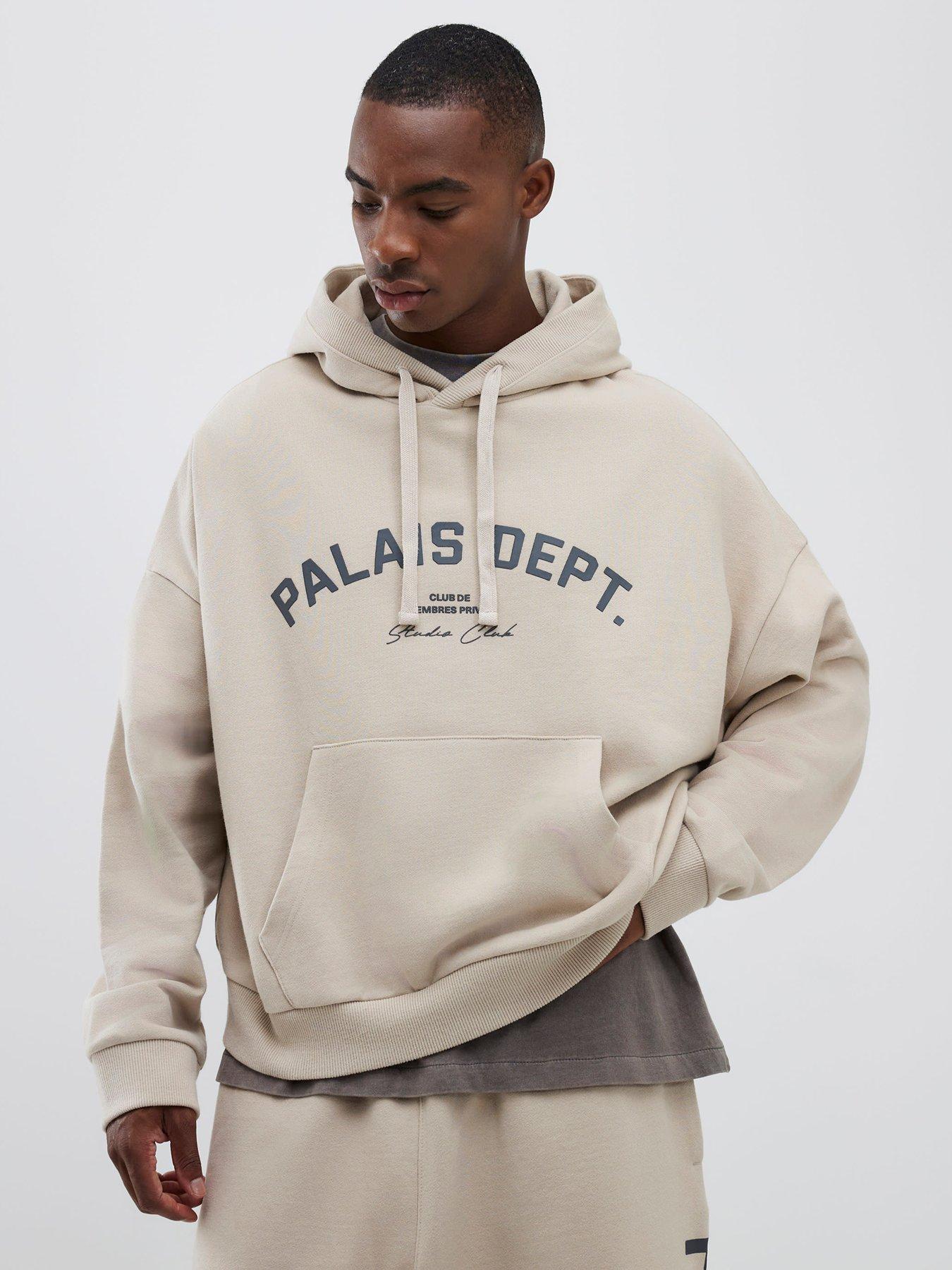 River Island Beige Oversized Fit Palais Dept Hoodie - Cream