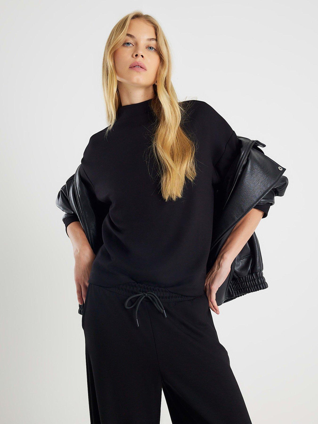 river-island-premium-long-sleeve-top-black