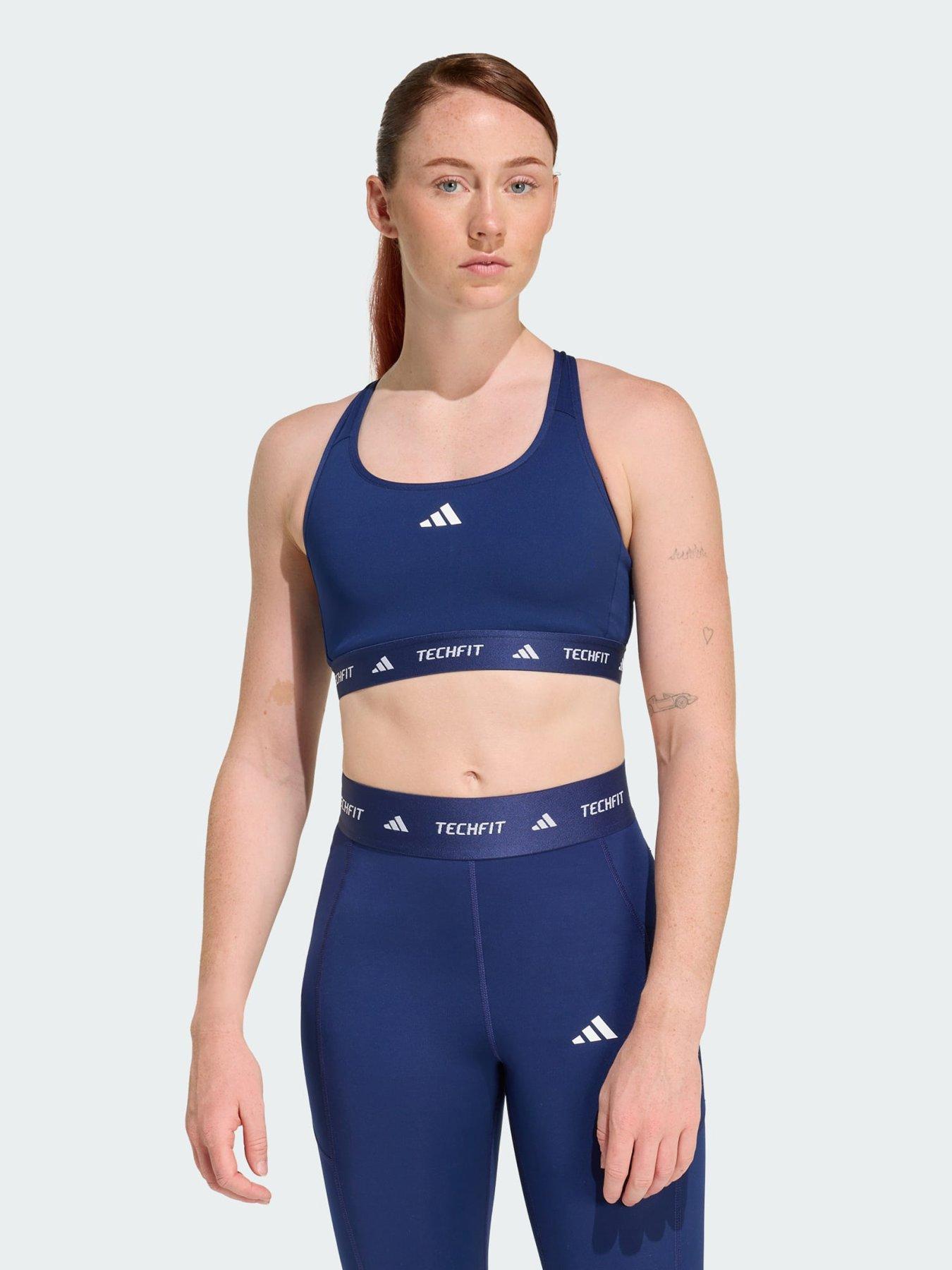 adidas TECHFIT Bra, Dark Blue, Size Xs, Women