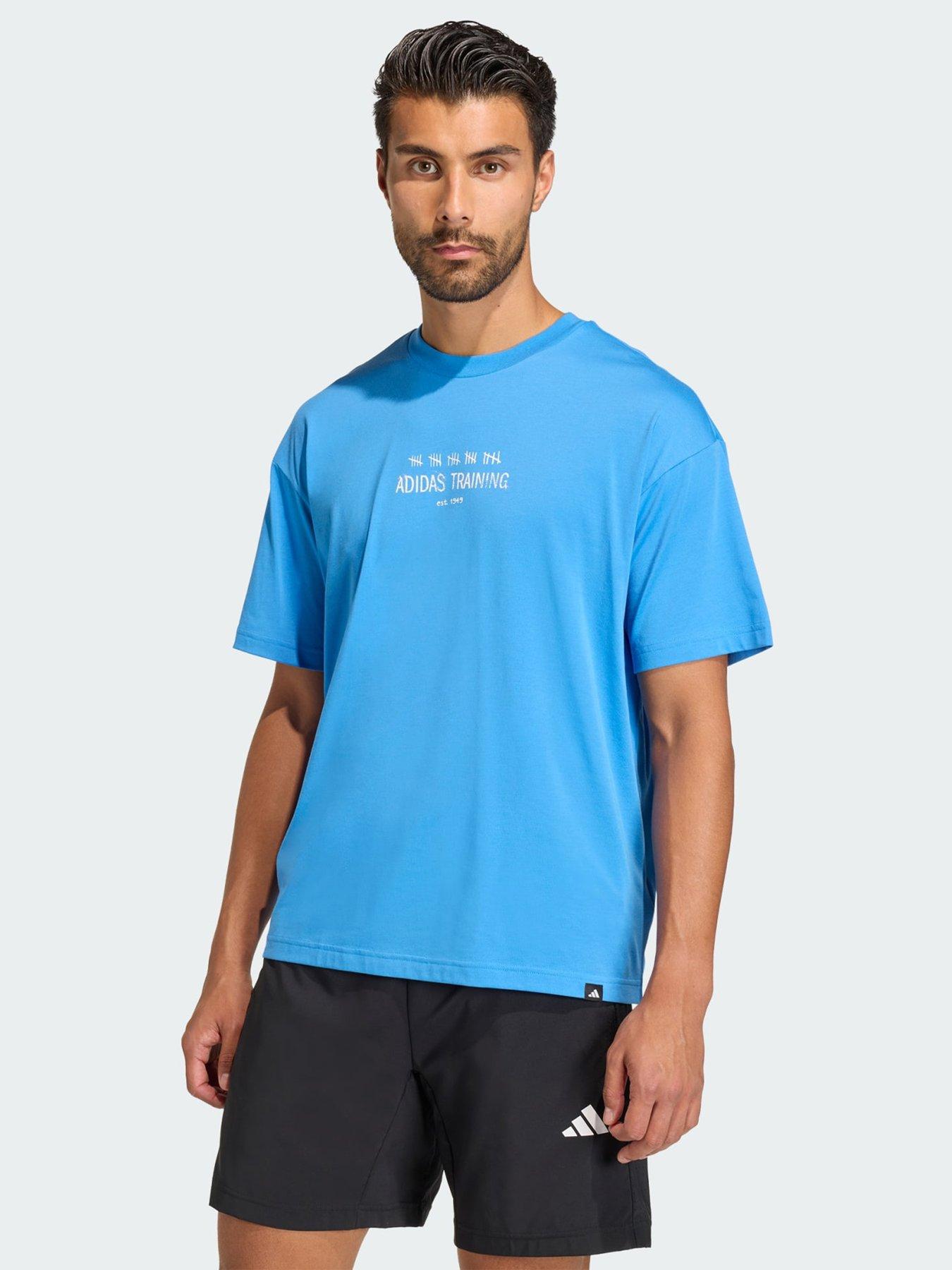 adidas Climacool Power Training Graphic T-Shirt, Blue, Size Xs, Men
