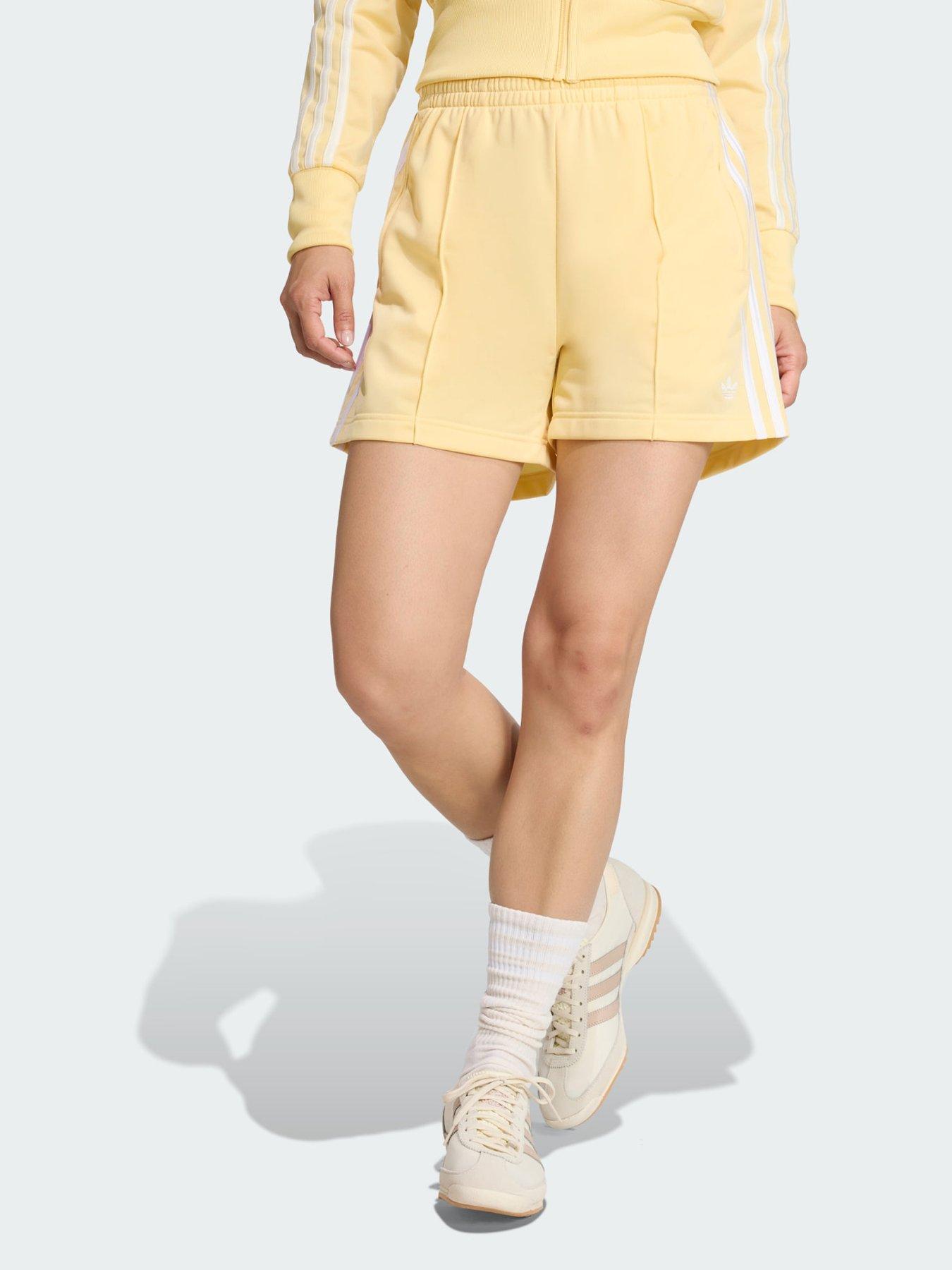 adidas Originals Firebird Classic Shorts, Yellow, Size L, Women