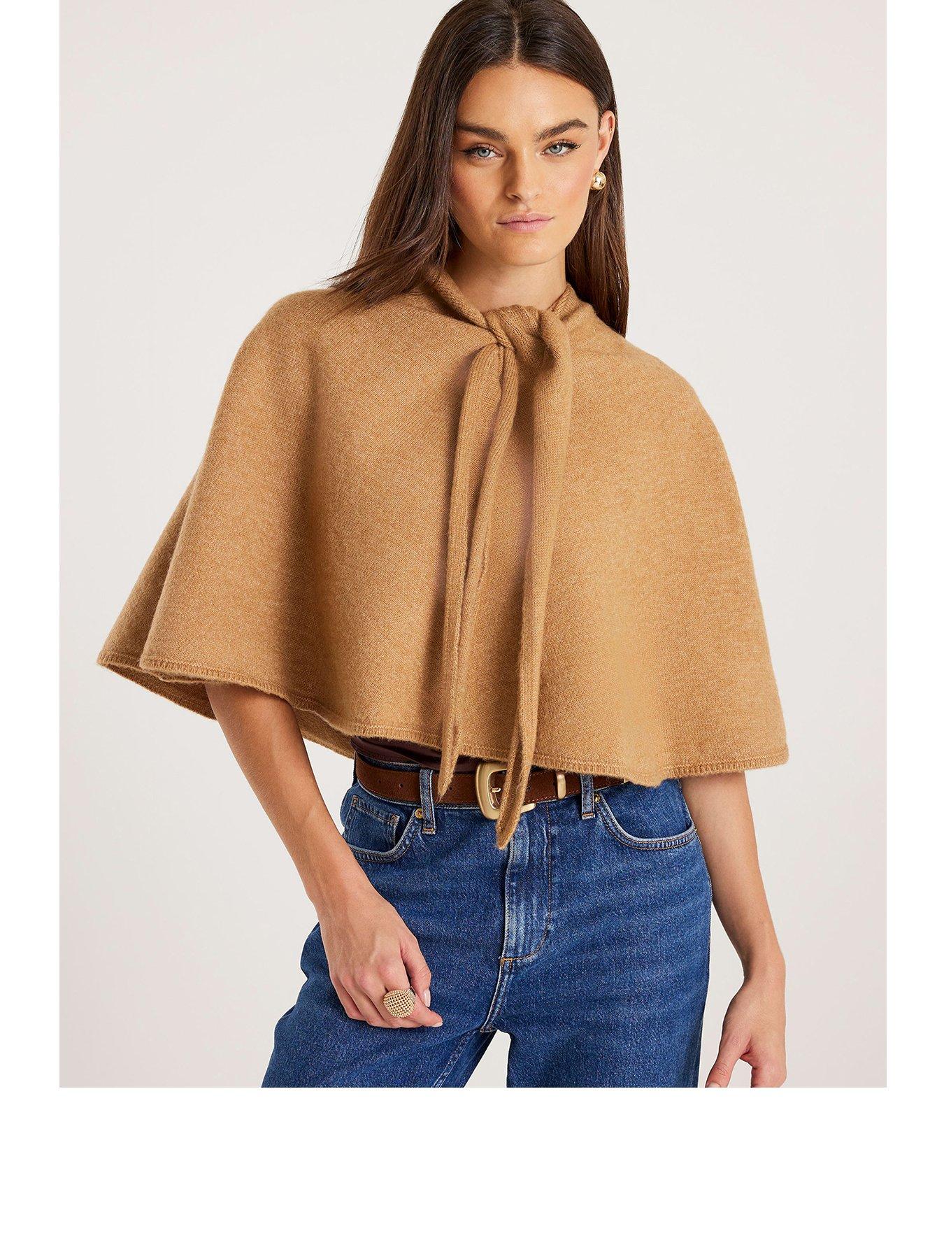 River Island Knitted Cape - Brown