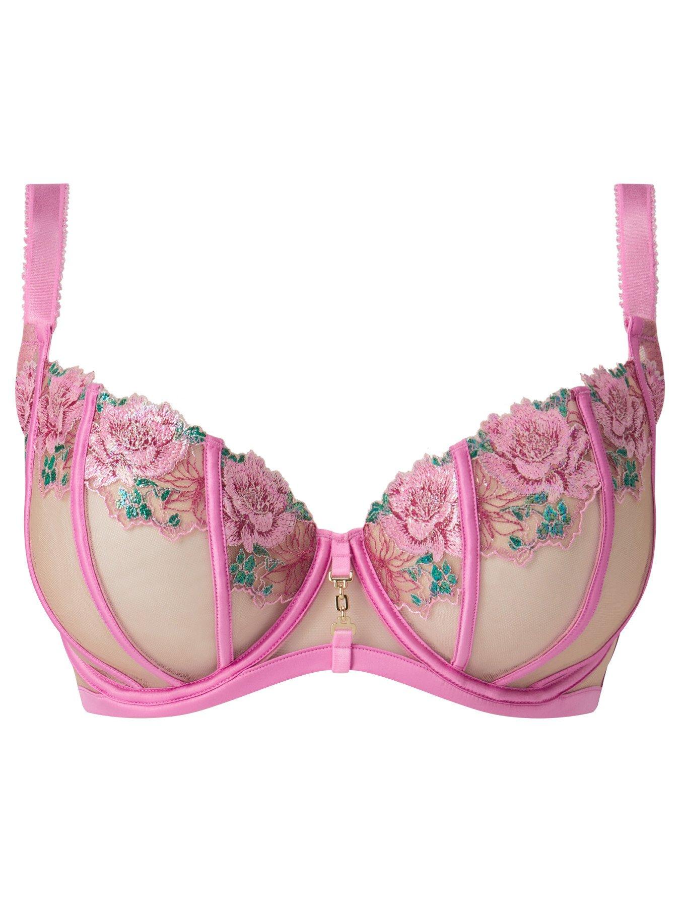 Image 4 of 4 of Ann Summers Caged Rose Non Padded Fuller Bust Balcony Bra