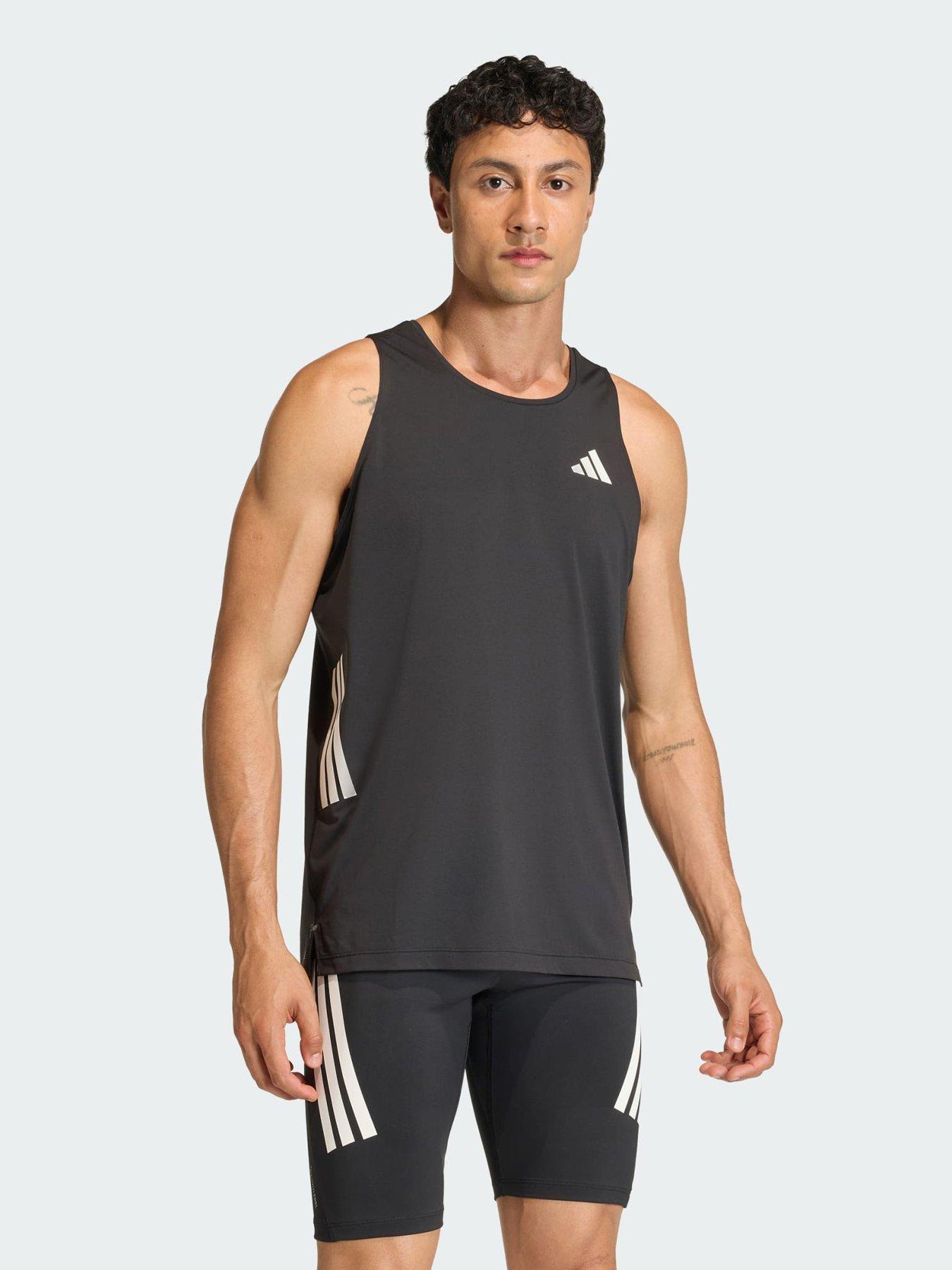 adidas adi365 CLIMACOOL running tank top, Black, Size L, Men