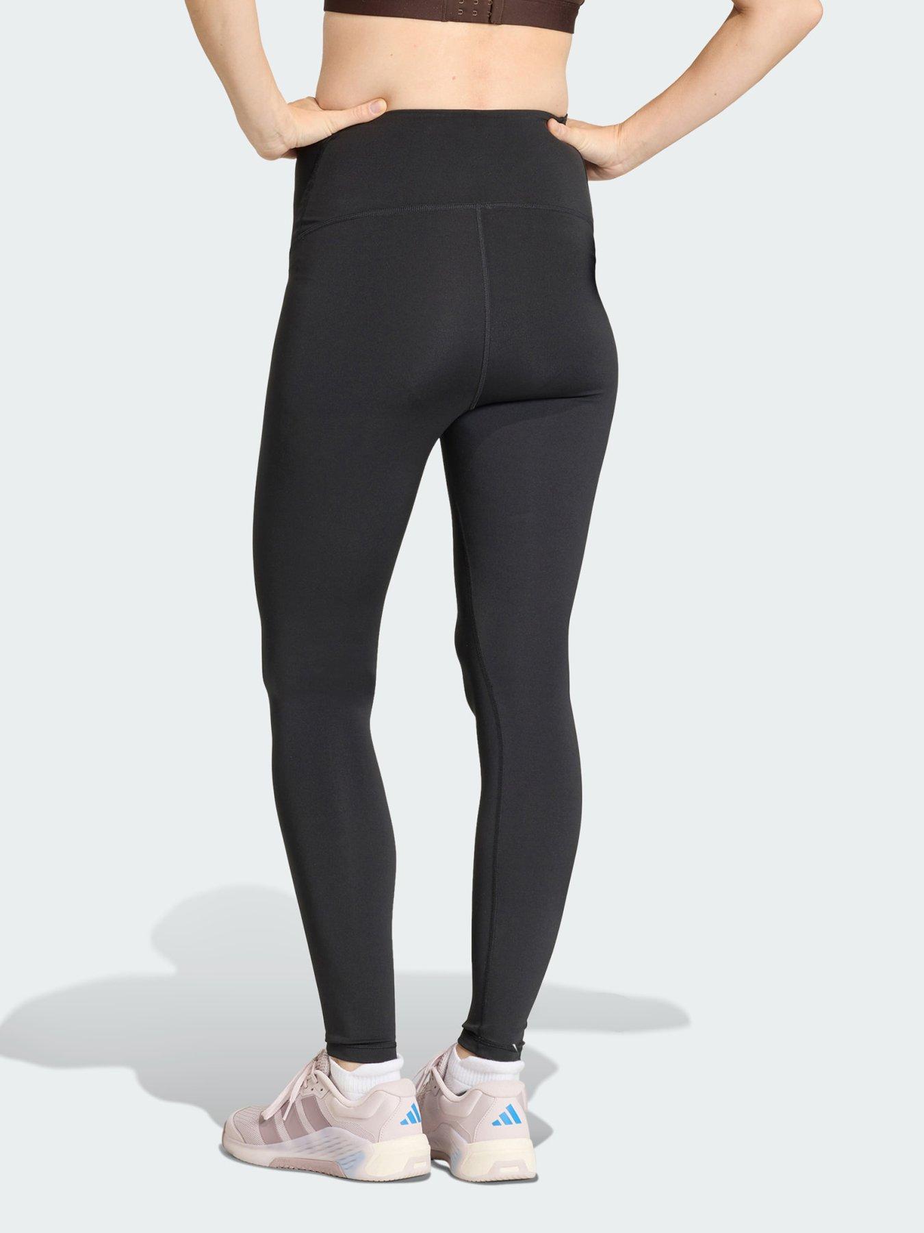 Image 2 of 5 of adidas Optime Essentials Workout Full Length Leggings Maternity