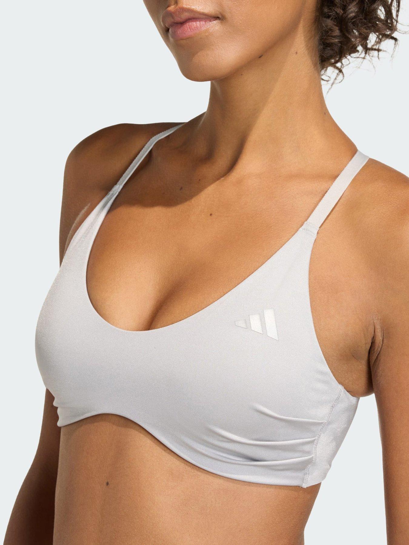 Image 1 of 6 of adidas Womens Training Essentials Workout Shine Light Support Bra - Purple