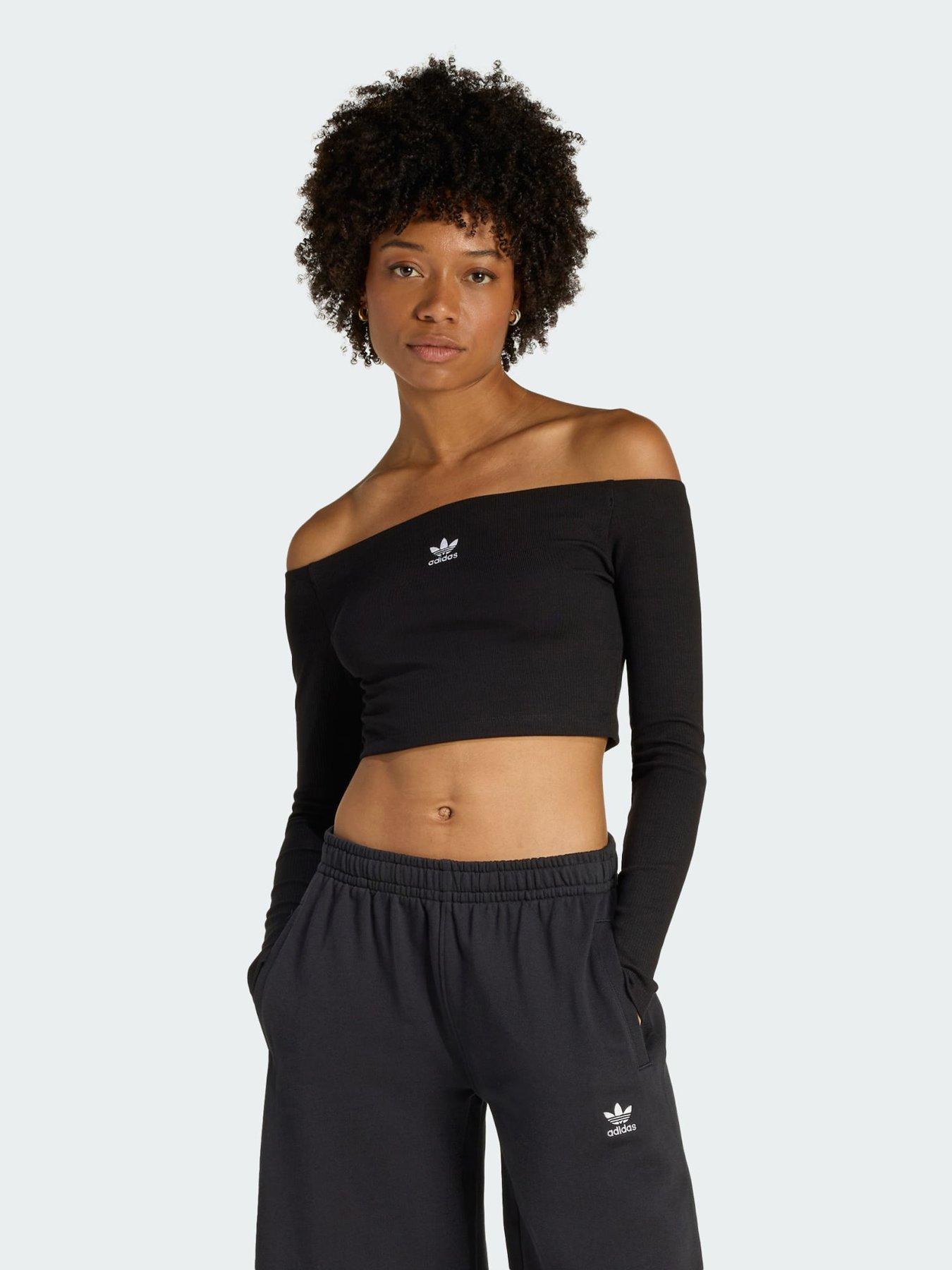 adidas Originals Essentials Rib Off Shoulder Longsleeve T-Shirt