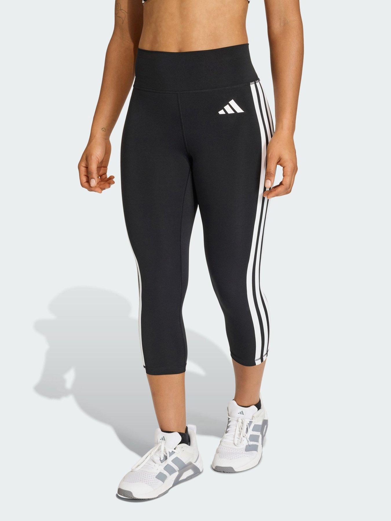 Image 1 of 5 of adidas Optime Essentials Workout 3-Stripes 3/4 Leggings