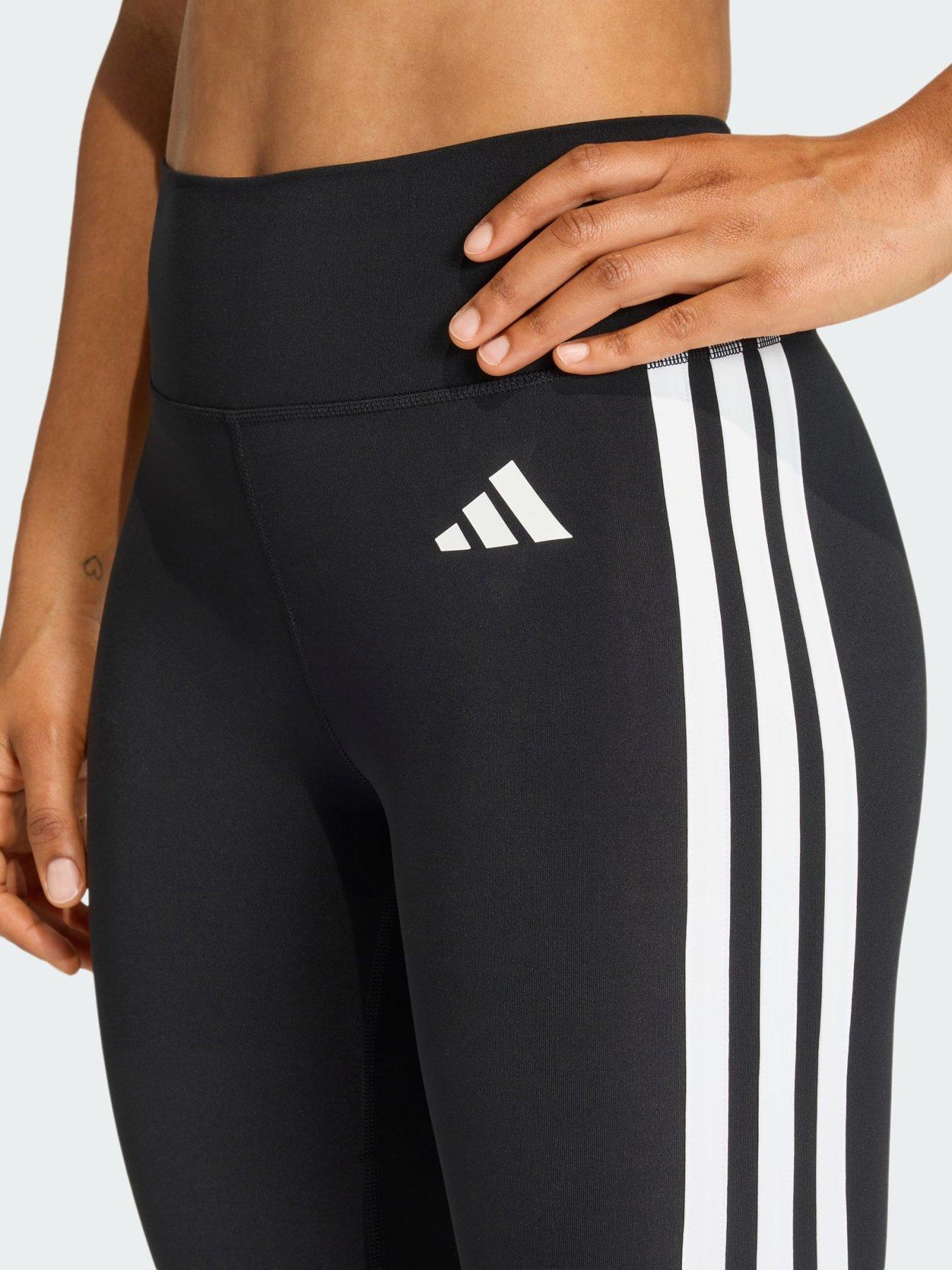 Image 3 of 5 of adidas Optime Essentials Workout 3-Stripes 3/4 Leggings