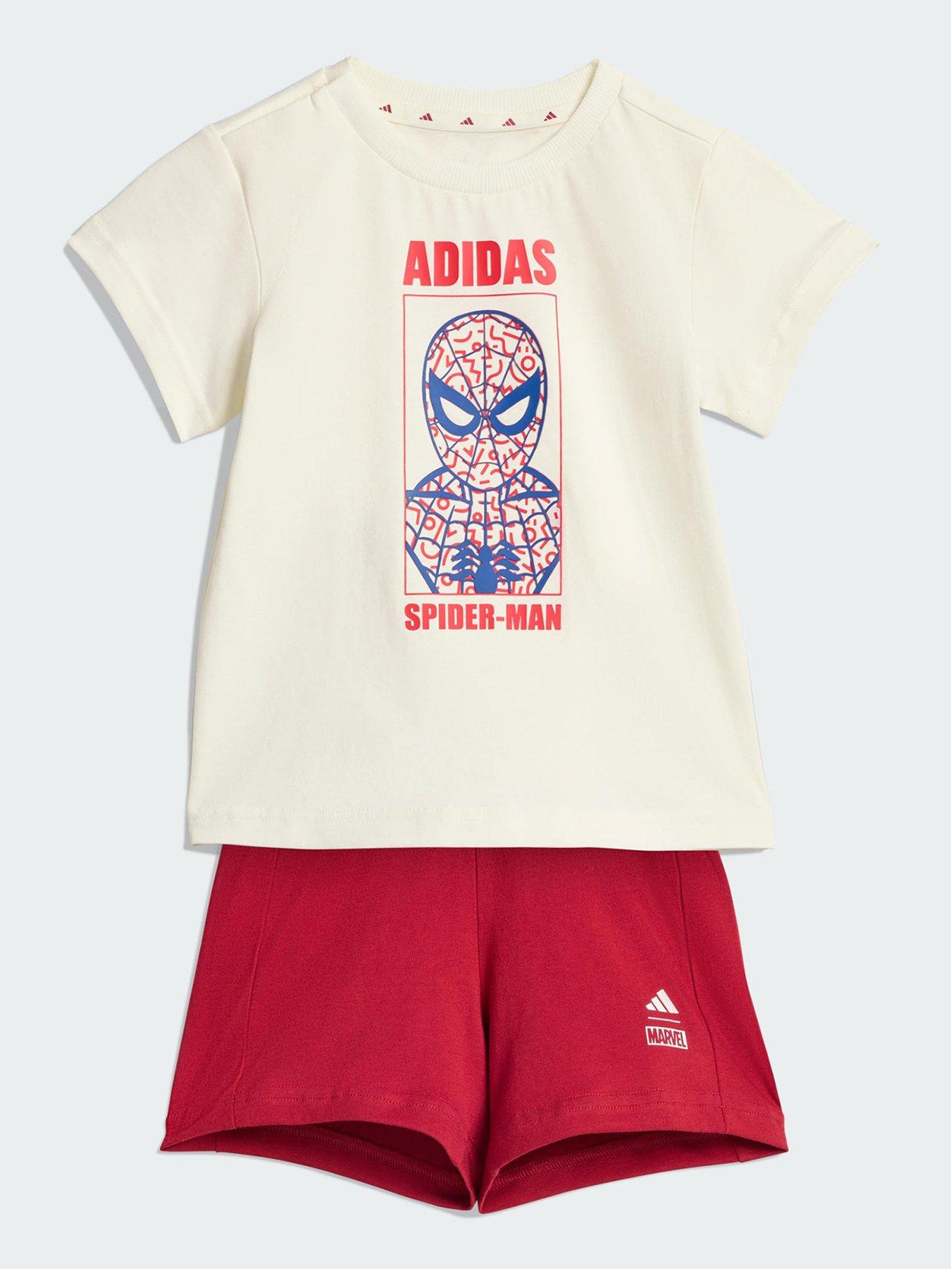 Image 1 of 3 of adidas MARVEL SPIDER-MAN T-SHIRT SET